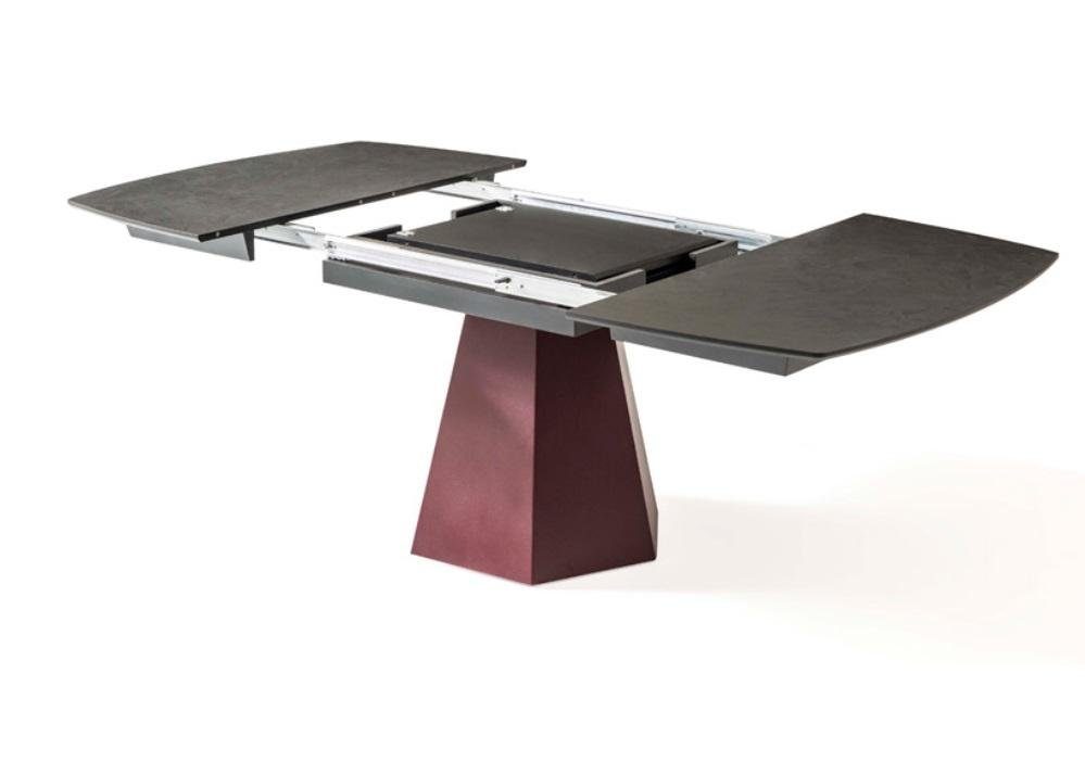 JVmoebel Esstisch Ausziehbarer Zerlegt, Grau Tisch (1-St., Teilmontiert Design Luxus Holz Esszimmertisch Küchentisch Esstisch)