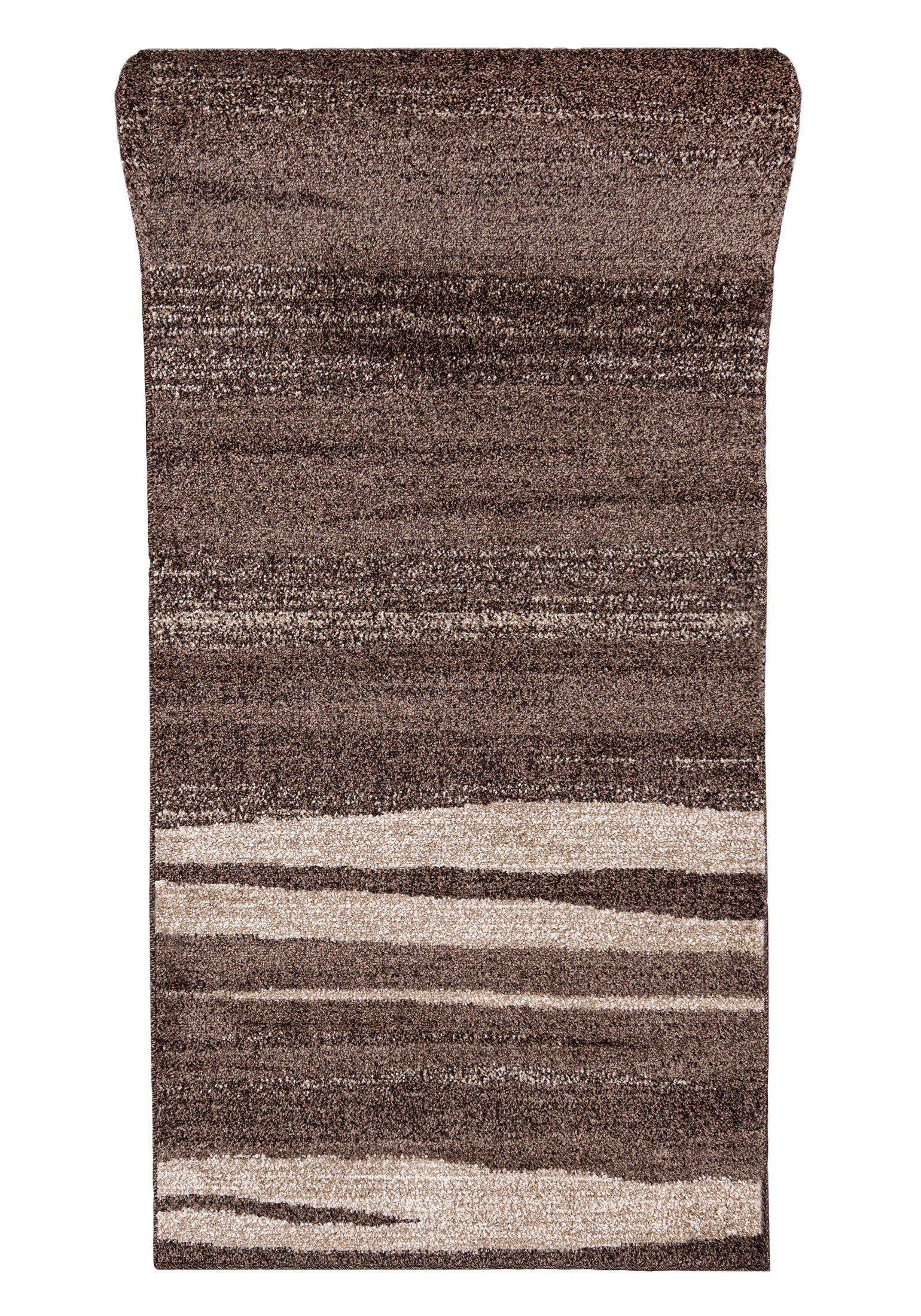 Mazovia Läufer Läufer Flurläufer Modern für Vorzimmer, Küche - Braun, 70 x 100 cm, Kurzflor, Meterware, Höhe 10 mm