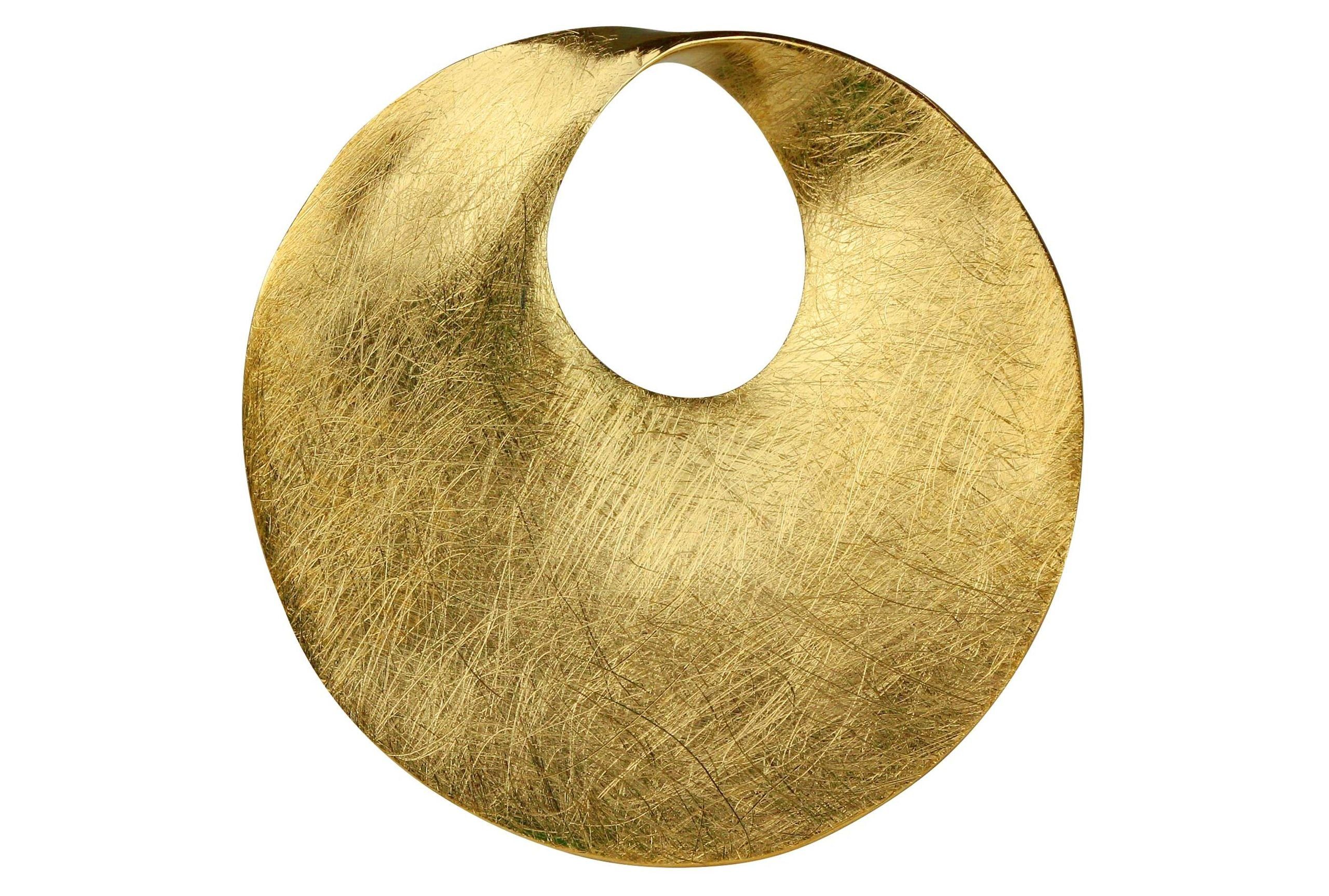 SILBERMOOS Runder Anhänger Anhänger "Endlosscheibe" vergoldet, 925 Sterling Silber