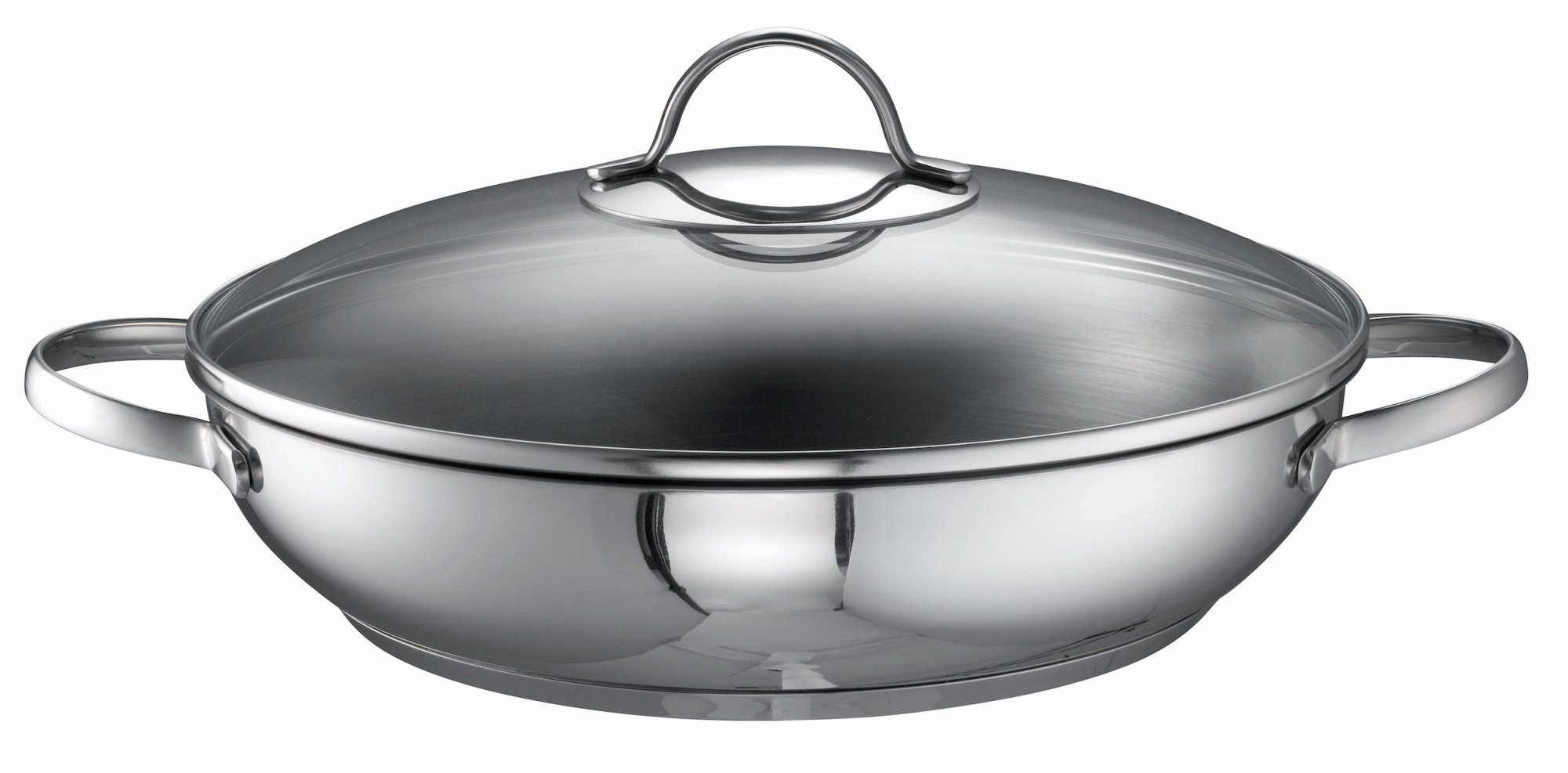 ROHE Germany Schmorpfanne Merana, Edelstahl (Set, 1 x Pfanne, 1 x Deckel), Ø 28 cm, Induktion, rostfreier Edelstahl