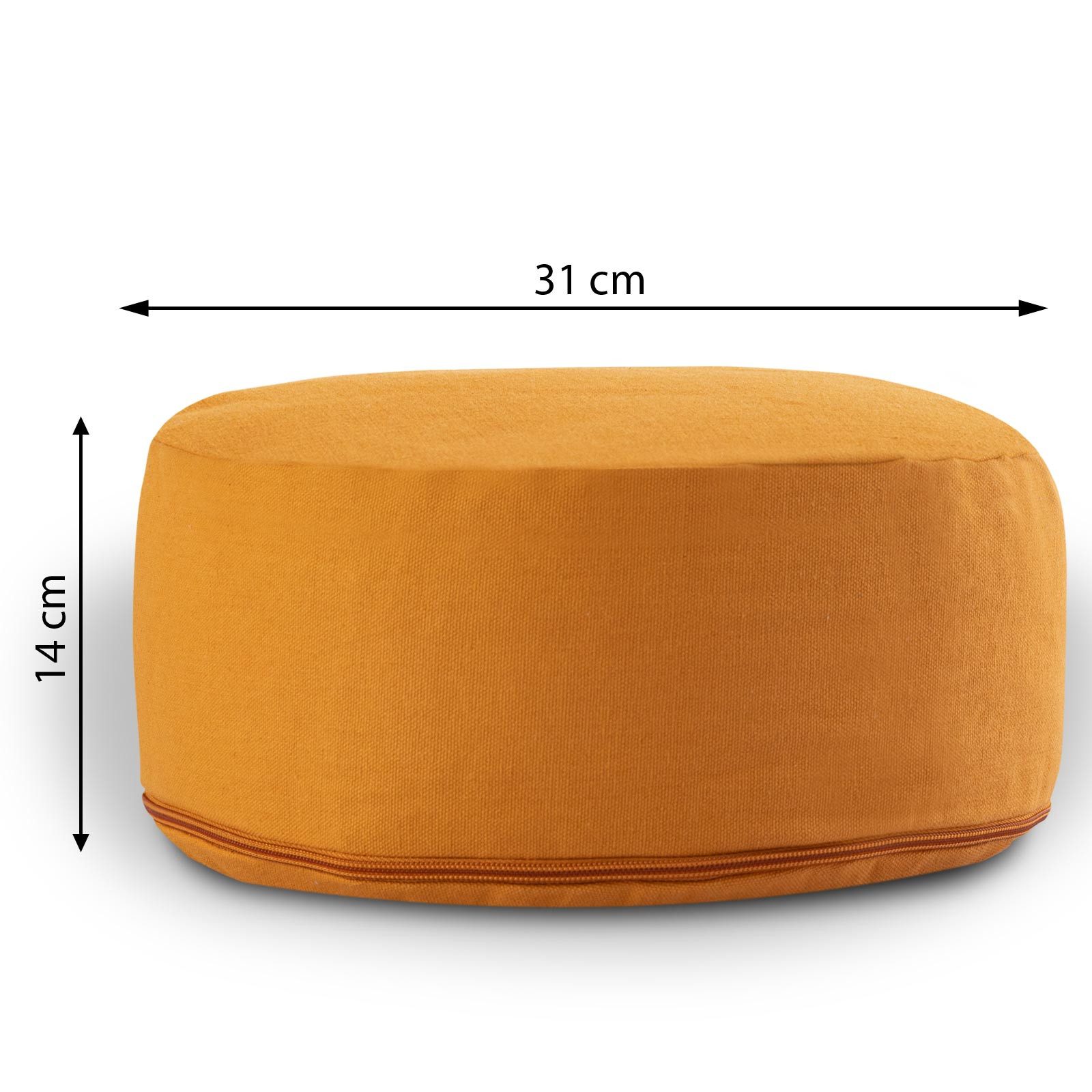 Amagohome Yogakissen Yogakissen Bodenkissen rund H 14xø31 cm mit Buchweizen günstig online kaufen