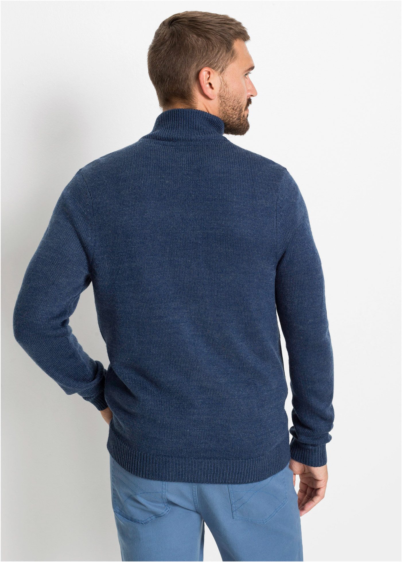 bonprix Strickjacke mit Stehkragen, Reißverschluss, Eingrifftaschen, Regula günstig online kaufen