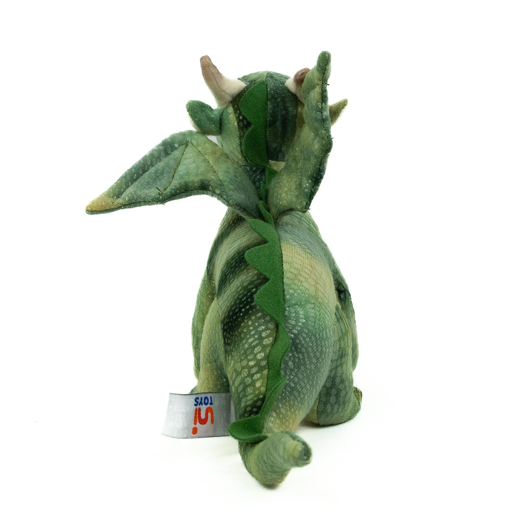 Teddys Rothenburg Kuscheltier Drache grün stehend 20 cm Plüschdrache Stofftier (Stoffdrache, Plüschtier, Fabelwesen)