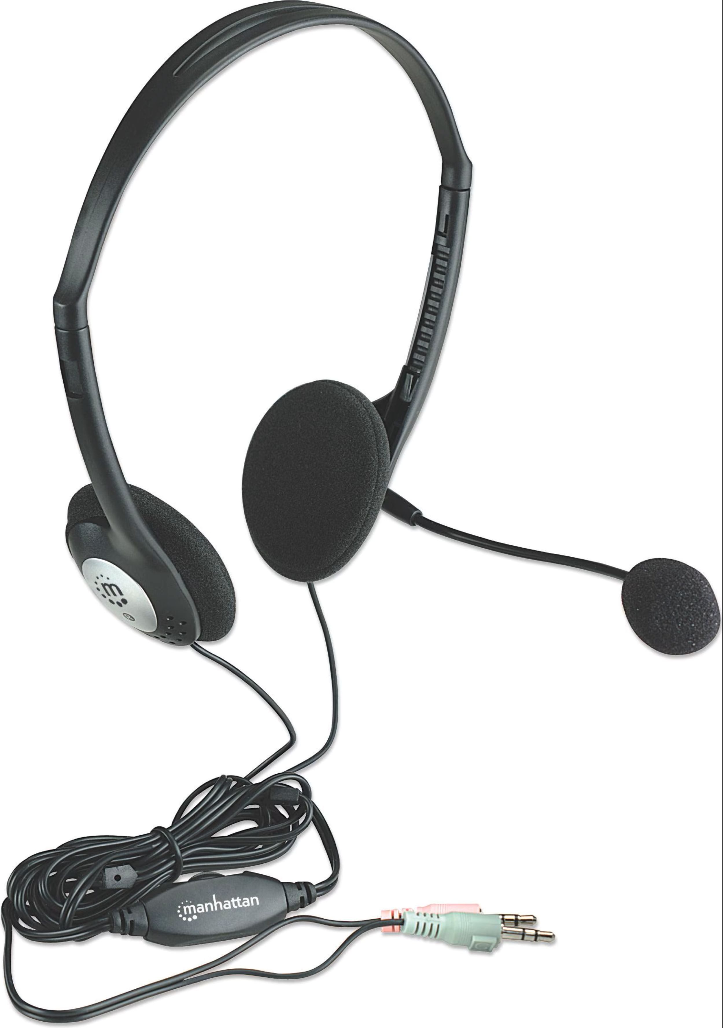 MANHATTAN Stereo Headset Mikrofon und Lautsprechenregler Headset (ToP Preisleistung)