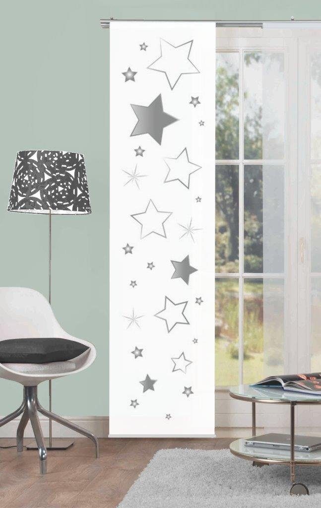 HOME WOHNIDEEN Schiebegardine 87905 Schiebegardine STARS, Dekostoff, 245x60 günstig online kaufen
