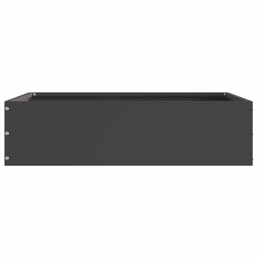 vidaXL Beetumrandung Raseneinfassung Schwarz 50 x 50 x 13 cm Stahl