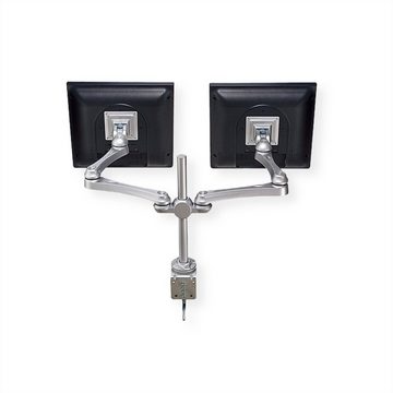 ROLINE LCD-Doppelarm Trägerstange, 4 Gelenke, Tischmontage Monitor-Halterung, (bis 16 kg)