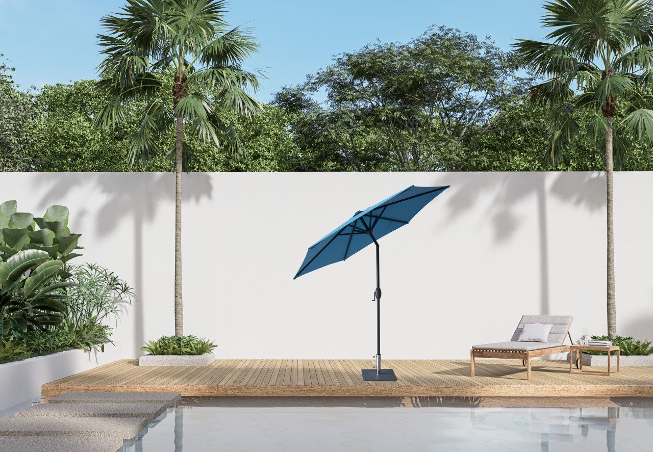 Primaster Sonnenschirm Primaster Sonnenschirm Ingenio hellblau Ø 250 cm