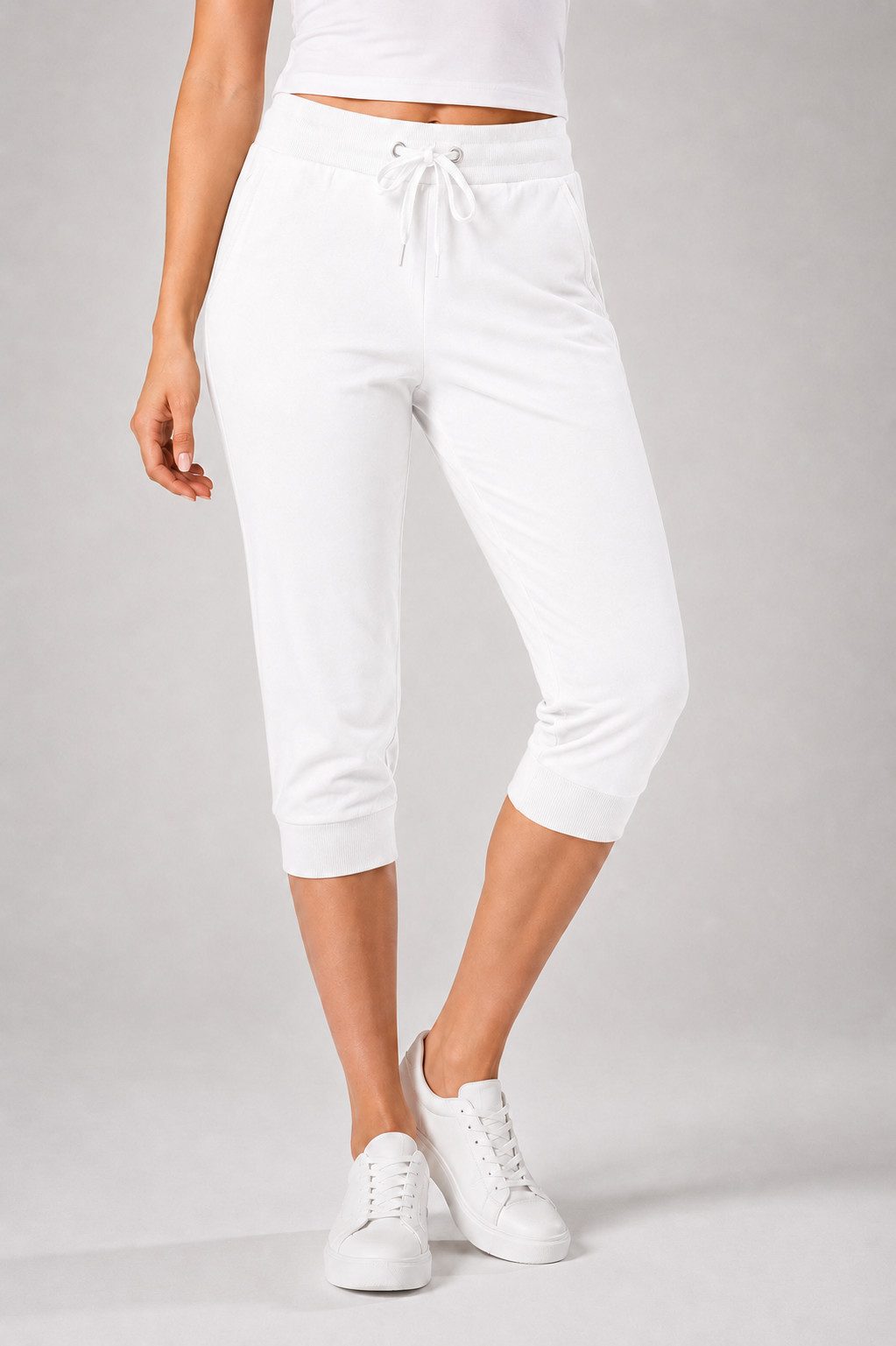 Smith & Solo 3/4-Hose Damen - Jogginghose, kurze Hose, Caprihose Elastikbund mit Kordelzug