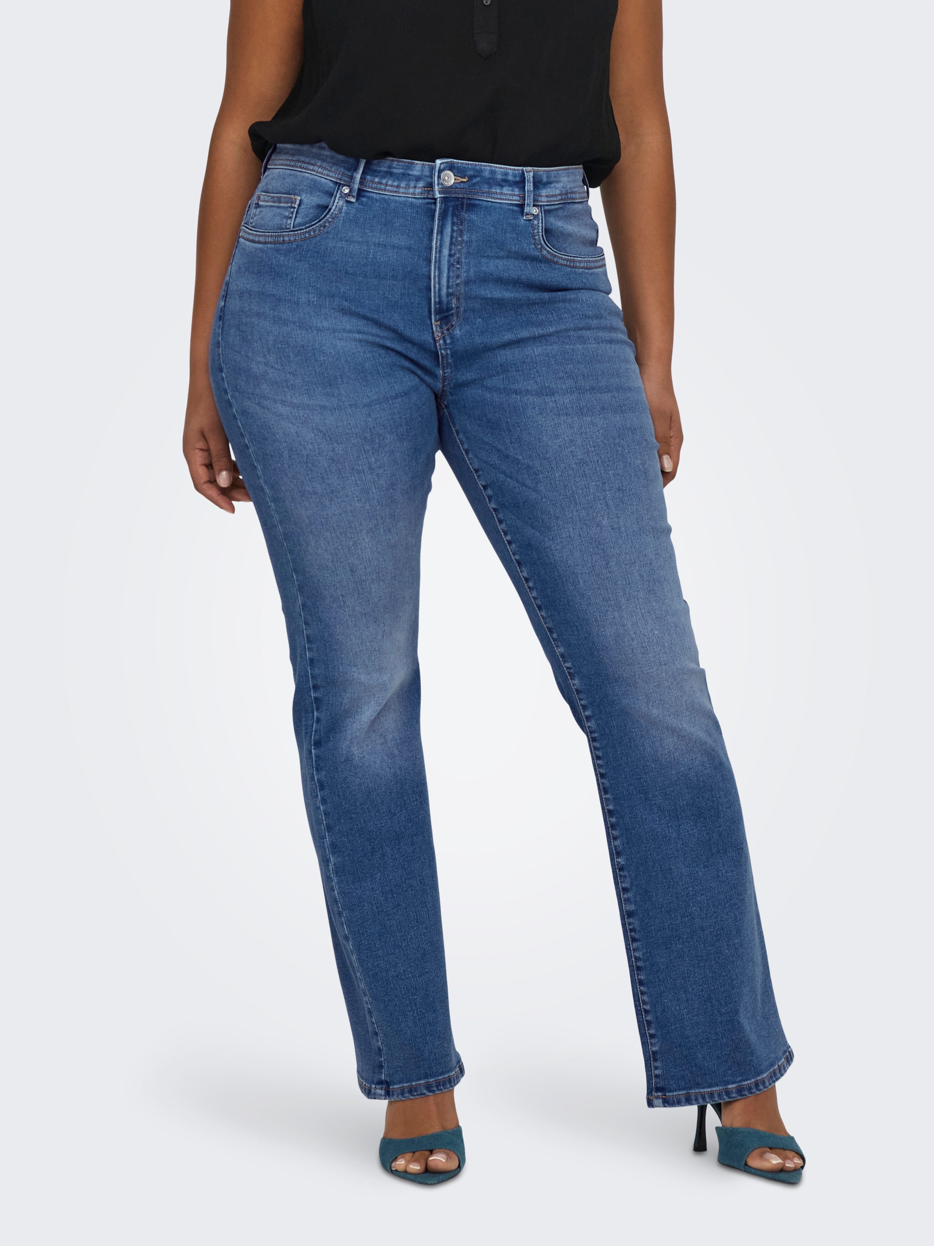 ONLY CARMAKOMA Bootcut-Jeans CARSALLY REG FLARED DNM BJ114-3 NOOS günstig online kaufen