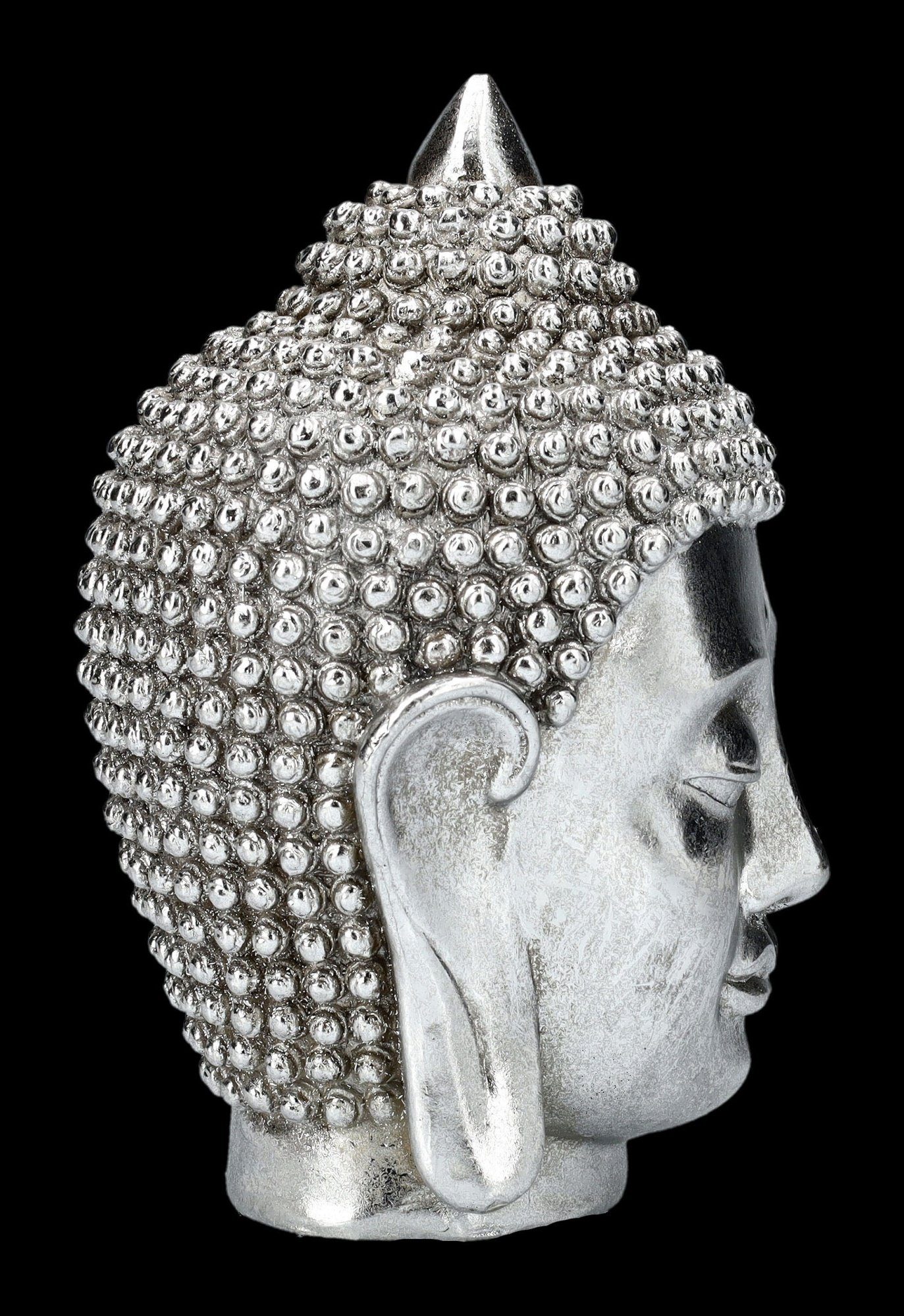 - Buddha Mythologie GmbH Kopf Shop Figuren Dekoration Dekofigur antik-silber Dekofigur