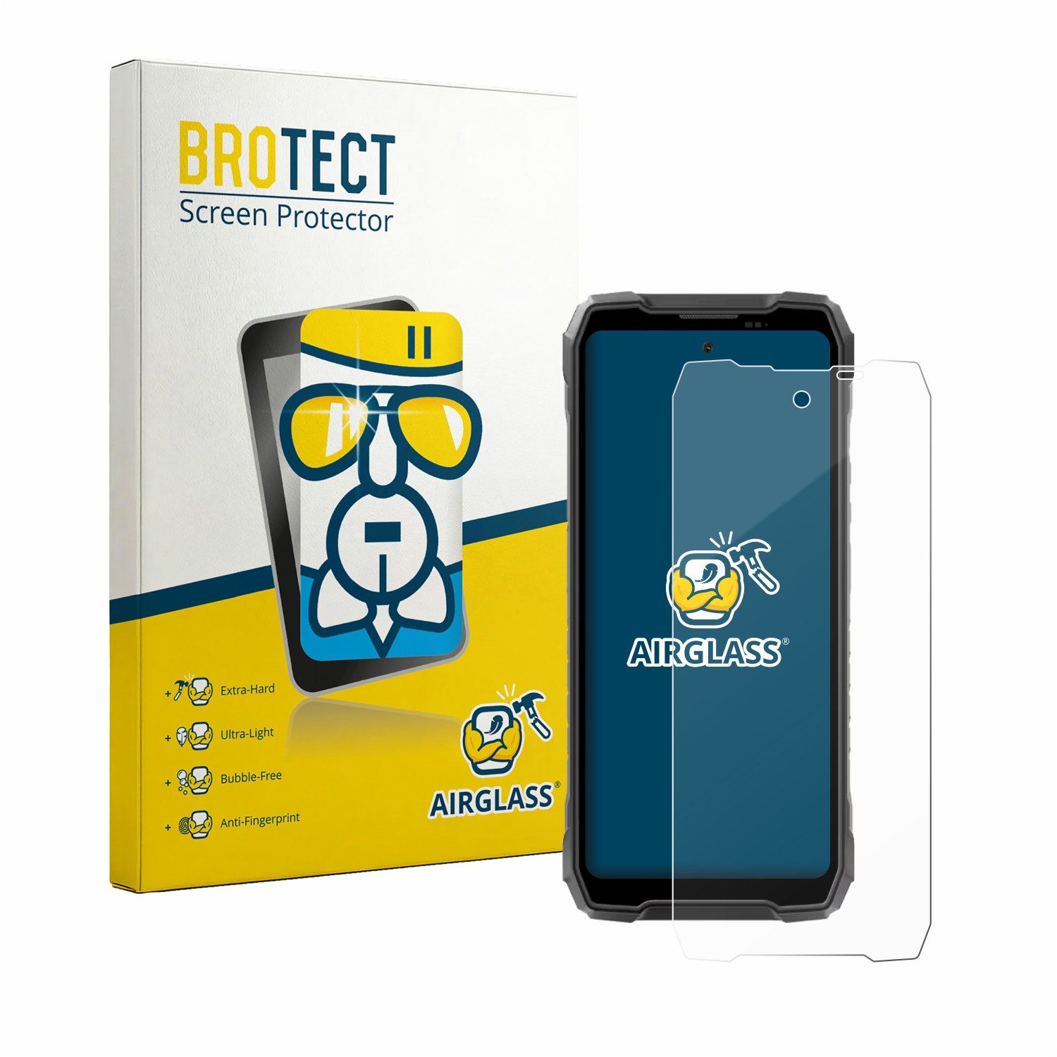 BROTECT Displayschutzglas Folie für Blackview Rock 5, Schutzfolie Glas Panzer Display Schutz klar