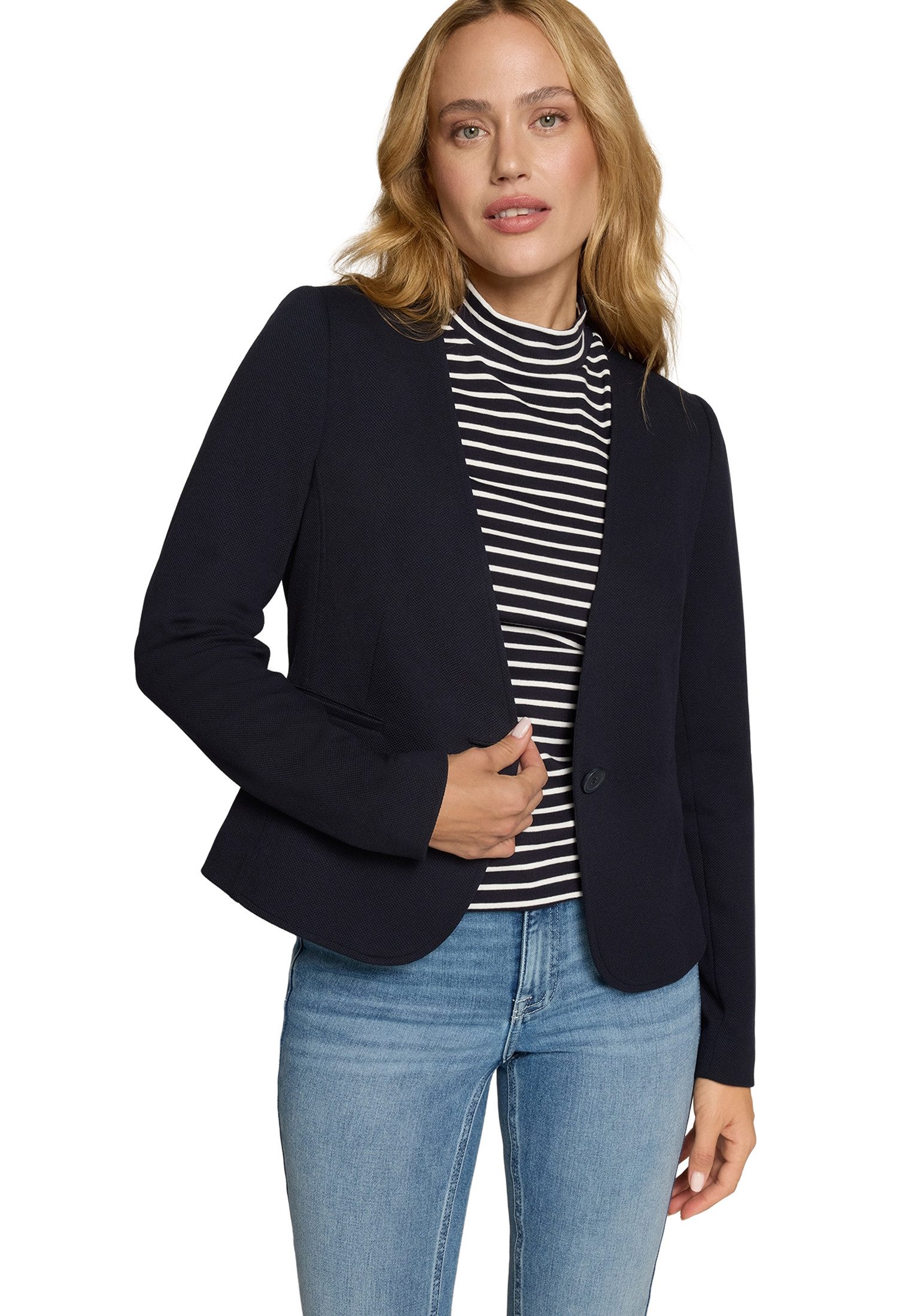 Zero Kurzblazer Damen mit Paspeltaschen Plain/ohne Details