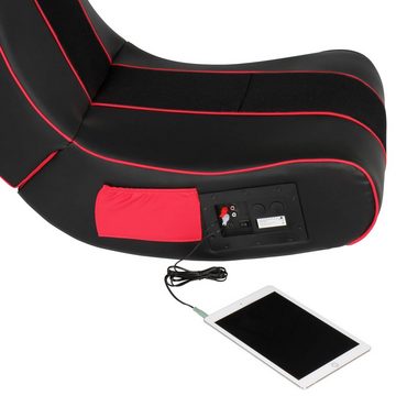 MIADOMODO Gaming Chair Soundsessel - aus Kunstleder, zusammenklappbar, mit Lautsprecher