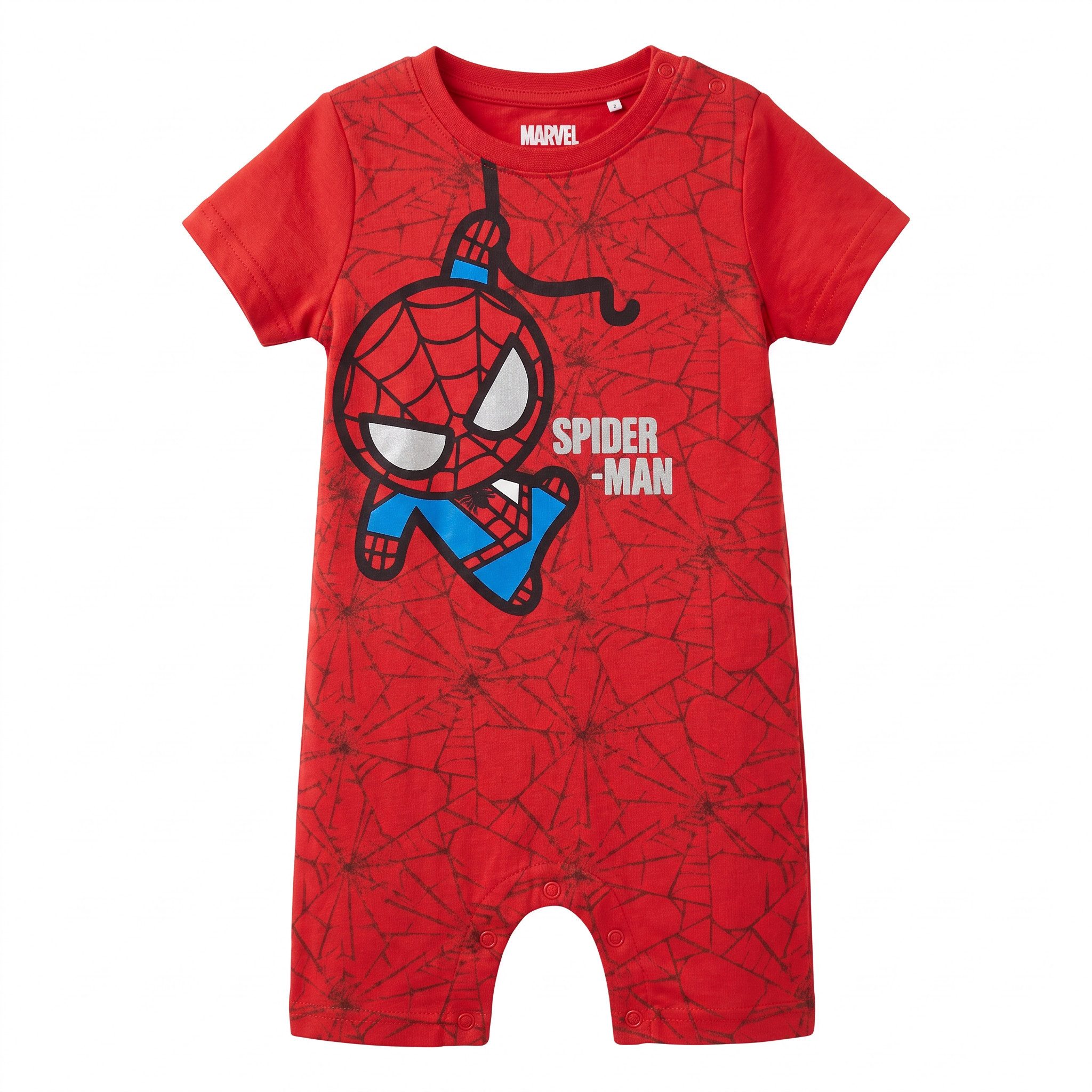 MARVEL Strampler Marvel Spiderman Baby kurzarm Strampler Einteiler Gr. 62 bis 92, in Rot
