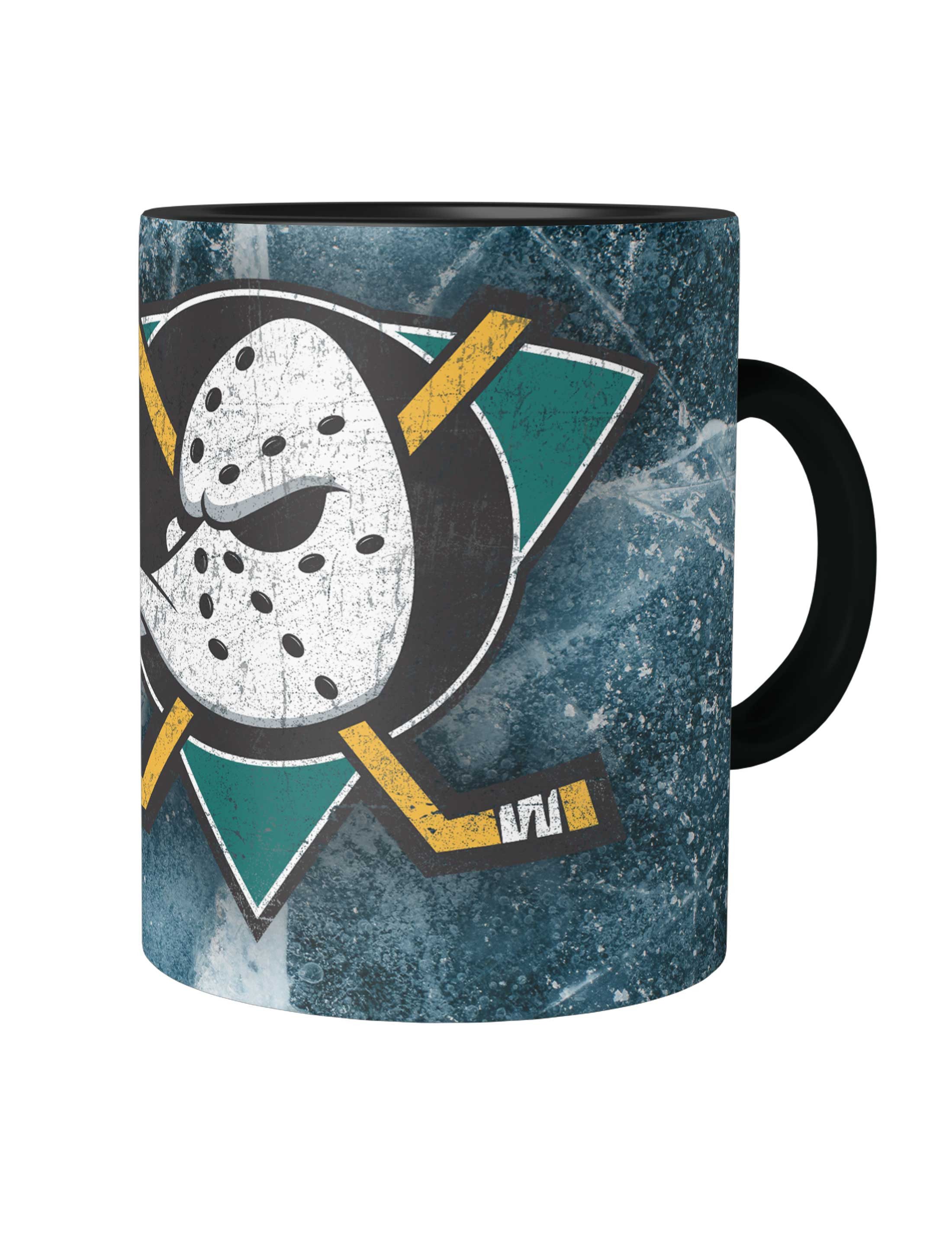 Urban Backwoods Tasse Ducks Hockey Kaffeetasse Symbol Sign Team Mannschaft Logo Mighty, 1-tlg., Keramik, Schläger Maske Mask Bat