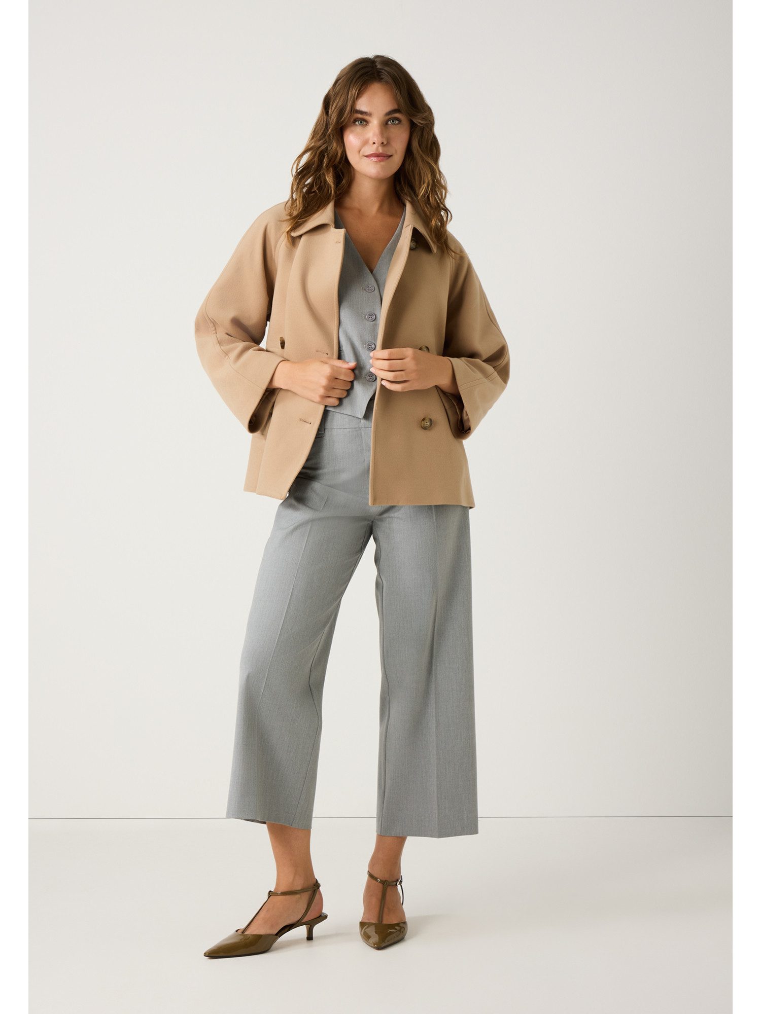 MORE&MORE Blouson doppelreihige Cape-Jacke günstig online kaufen