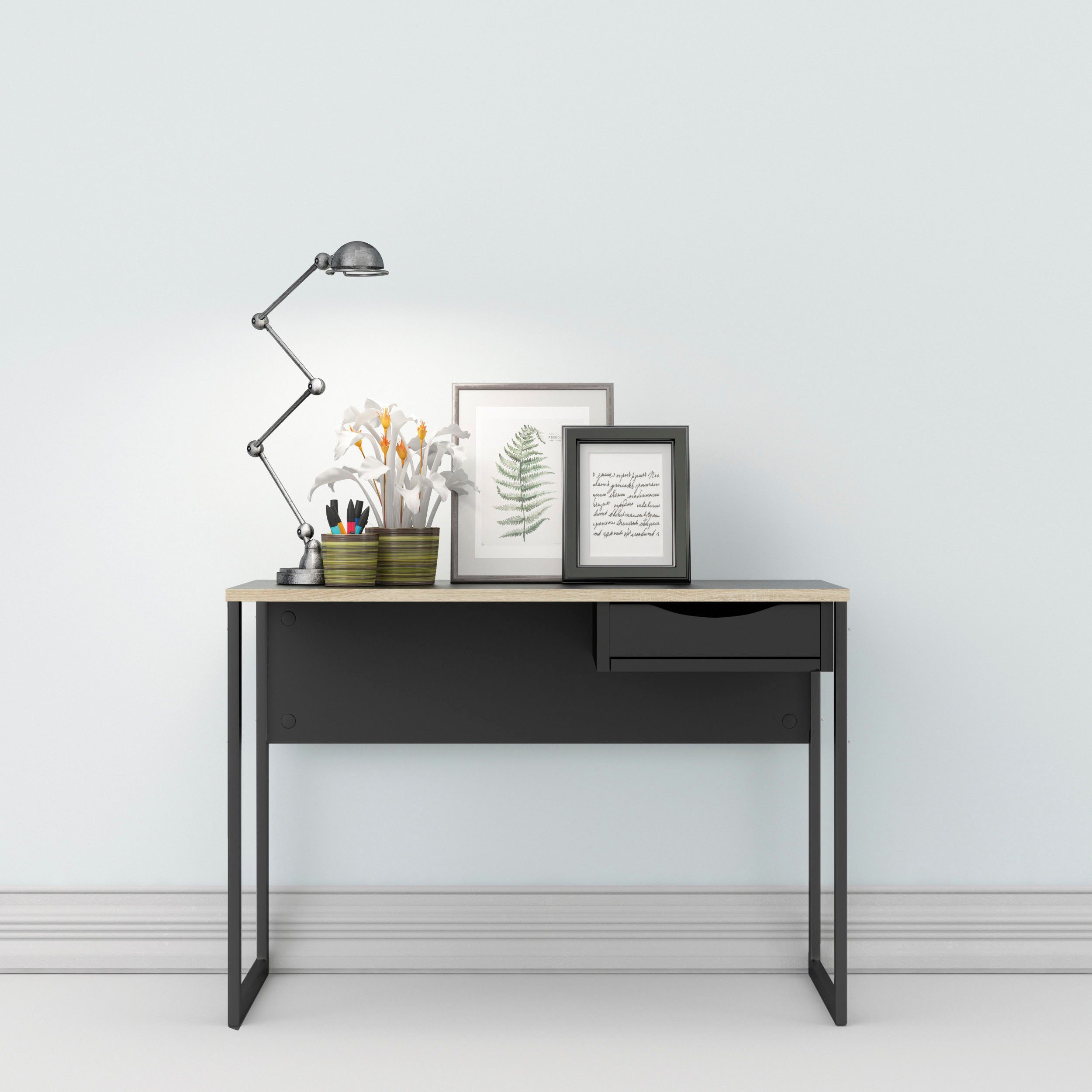 Design mit schwarz/schwarz affaire Plus, vielen matt Schreibtisch | | Home Stauraummöglichkeiten, schwarz schwarz zeitloses