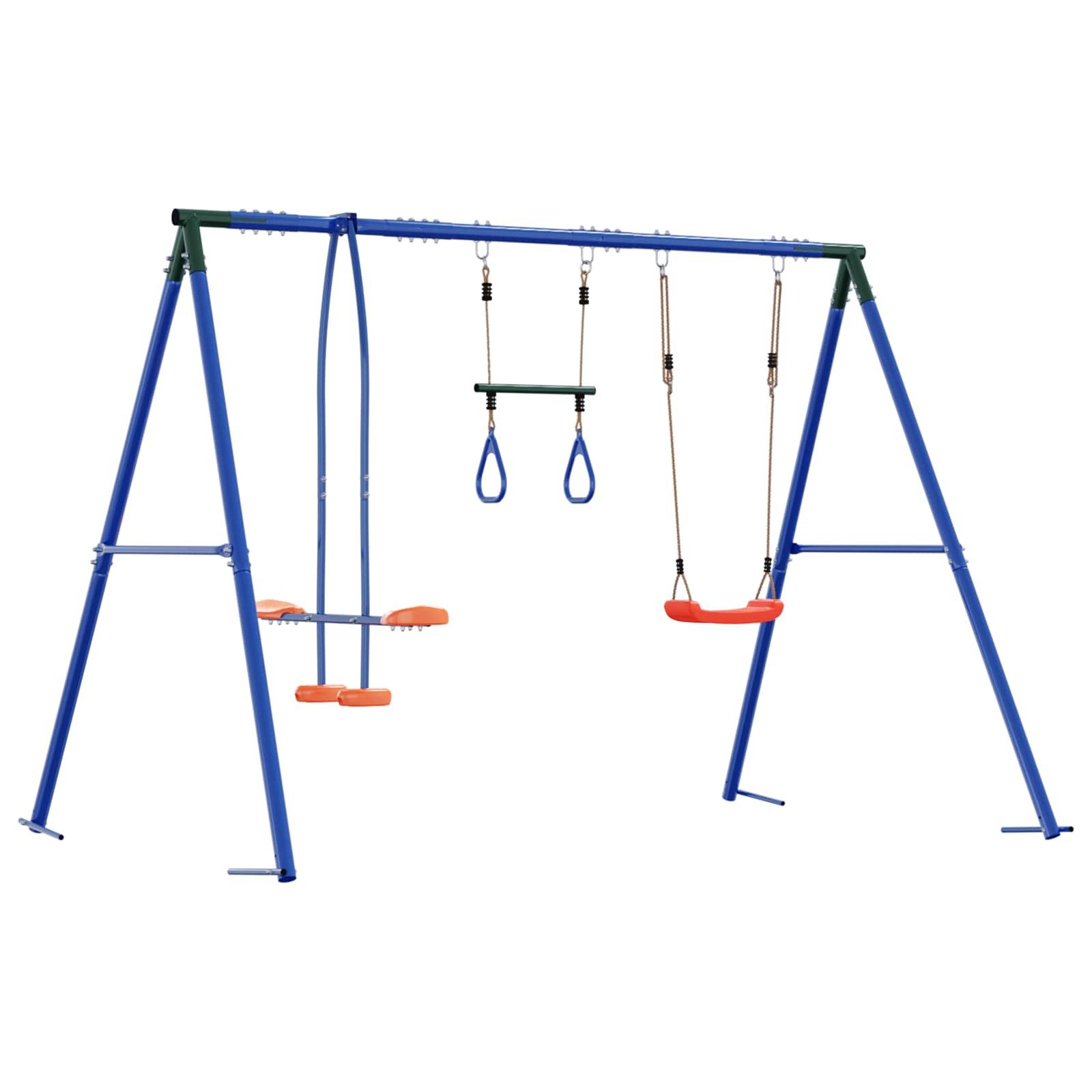 vidaXL Spielturm Outdoor Schaukelset Mehrfarbig Stahl und PE