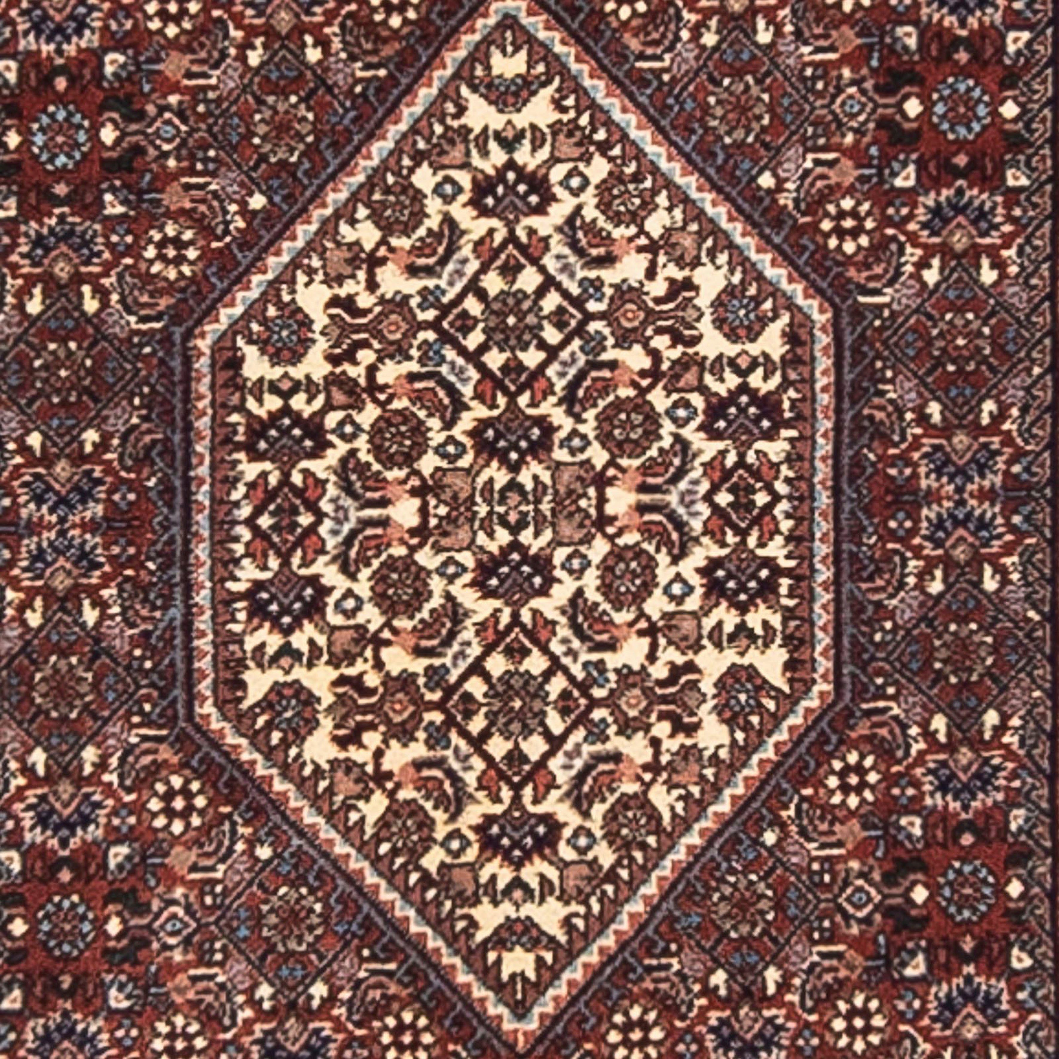 Orientteppich Perser mehrfarbig, mit morgenland, Wohnzimmer, cm 78 mm, 364 Handgeknüpft, - 15 - Höhe: Zertifikat rechteckig, Einzelstück - x Bidjar