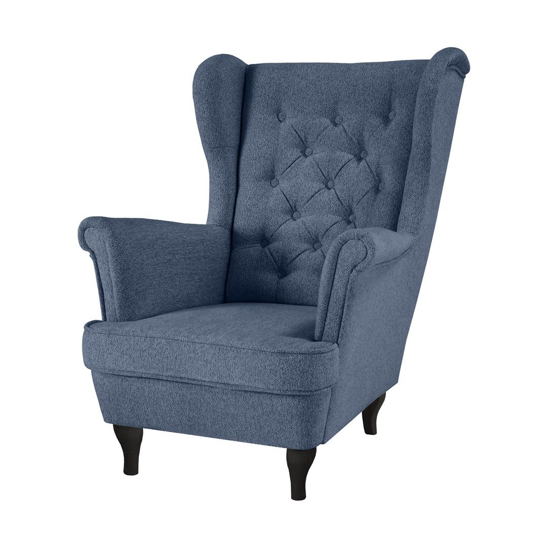Beautysofa Ohrensessel Sessel FALCO Chesterfield Wohnzimmersessel günstig online kaufen