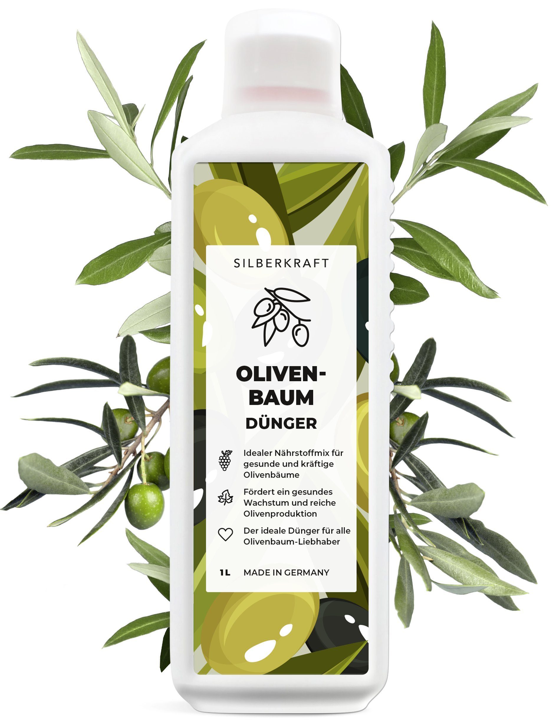 Silberkraft Pflanzendünger Olivenbaum Dünger für alle Arten von Olivenbäumen, 1-St.