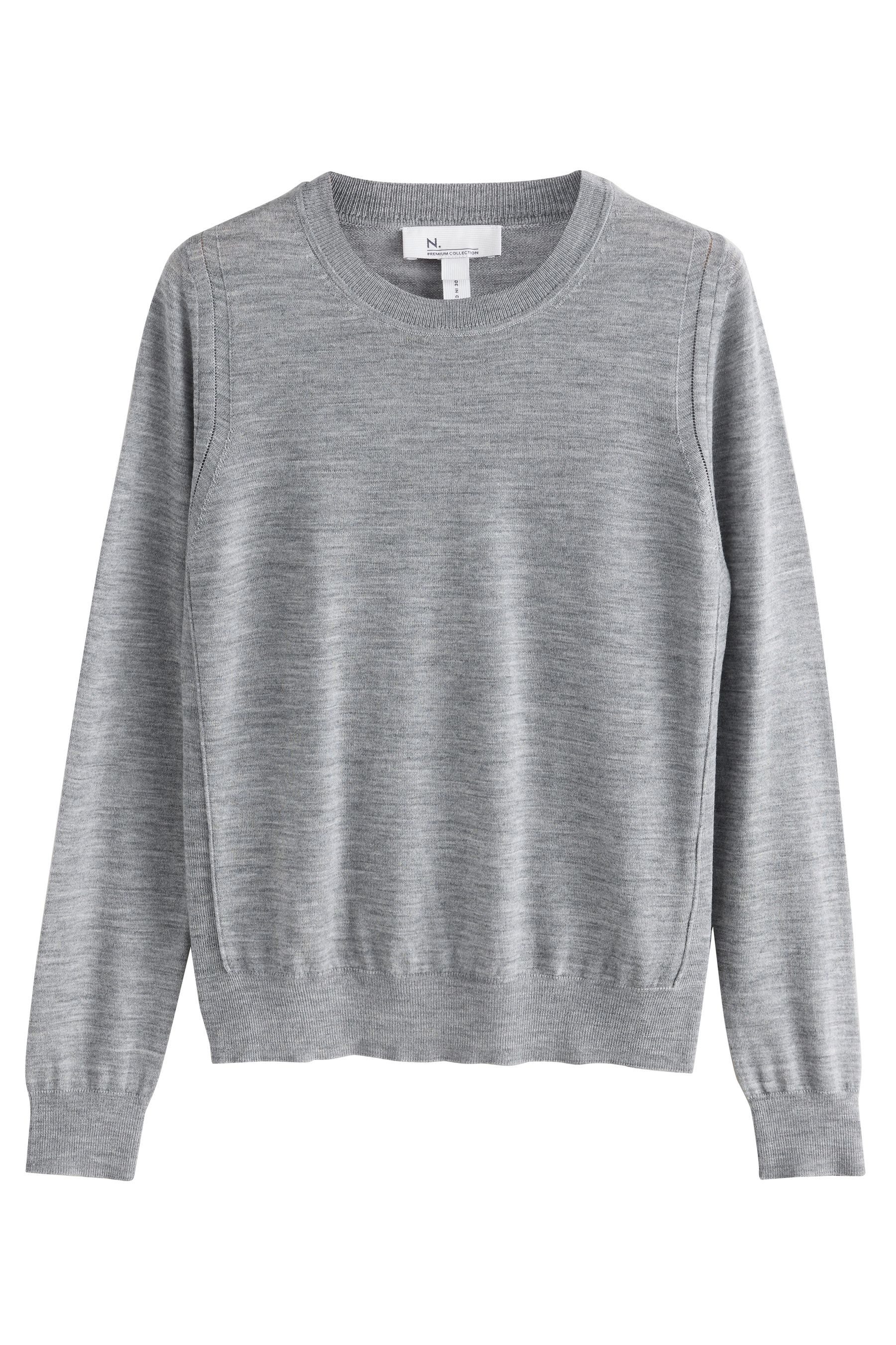 Next Strickpullover N. Premium Langarm-Rundhalspullover, Merinowolle günstig online kaufen