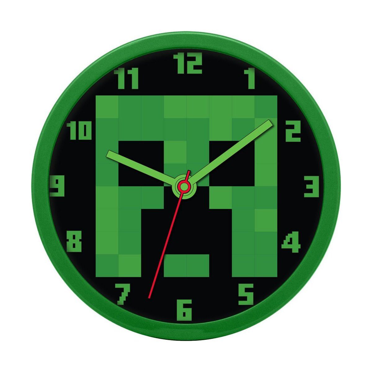 Minecraft Wanduhr Minecraft Wanduhr rund 25cm – cooles Design für Fans günstig online kaufen