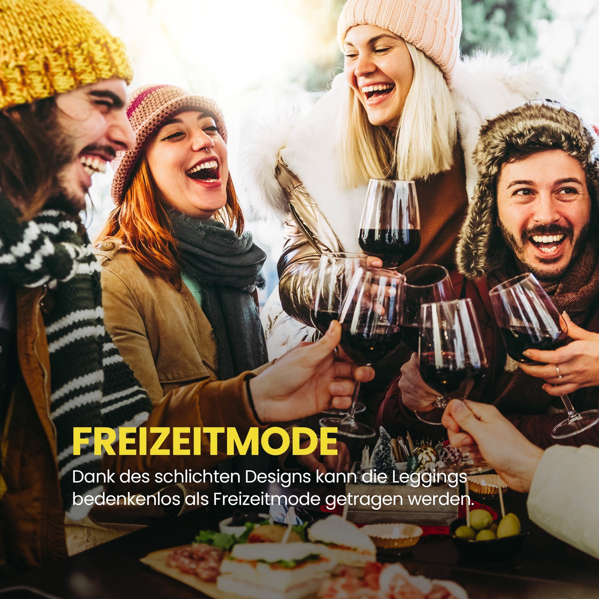 Bestlivings Thermoleggings für Damen gefüttert High-Waist-Schnitt, weiches Fleece-Innenfutter, waschbar