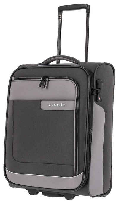 travelite Weichgepäck-Trolley VIIA S, 2w, 2 Rollen, Handgepäck-Koffer Reisekoffer mit Volumenerweiterung und TSA Schloss
