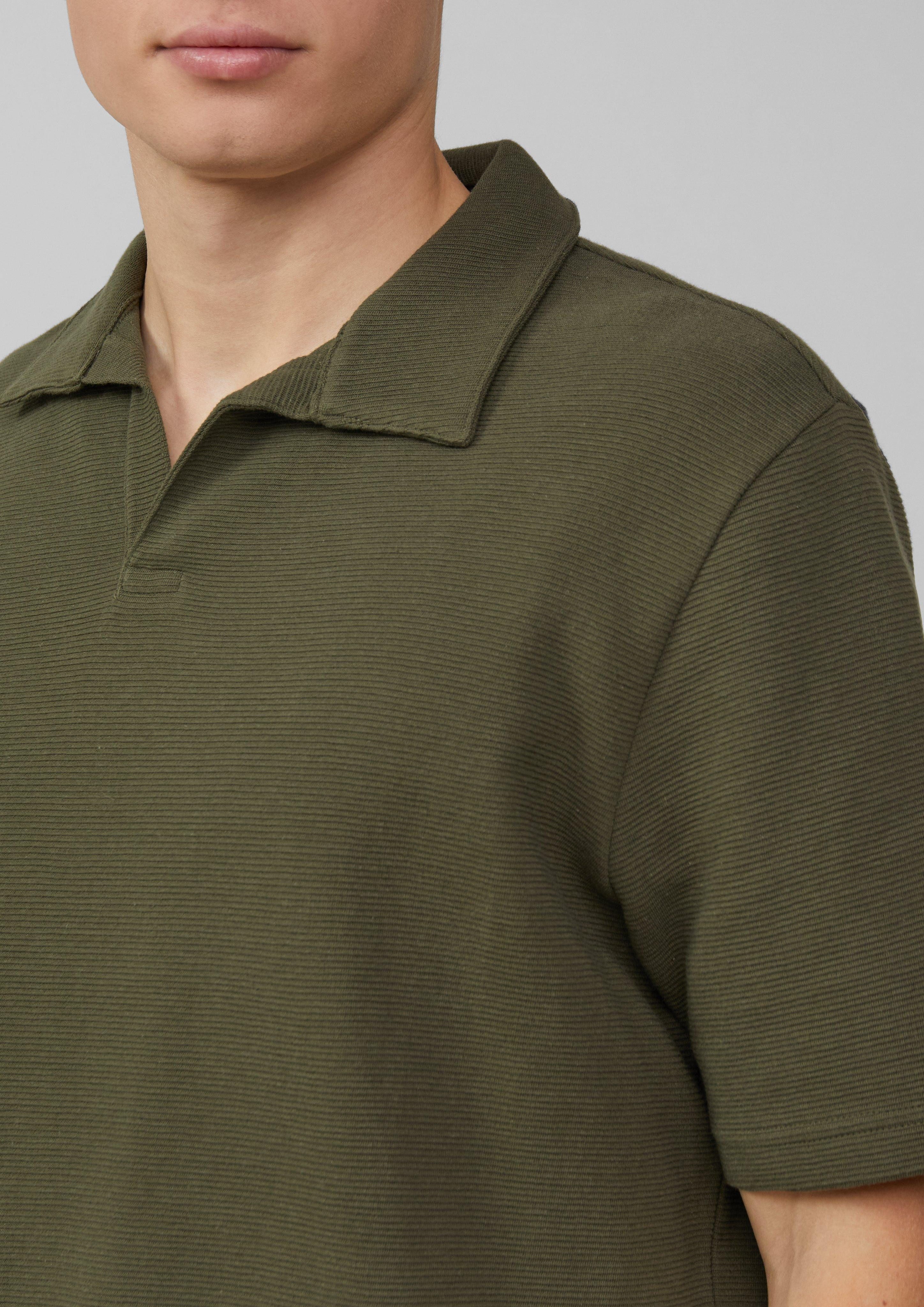 QS Kurzarmshirt T-Shirt mit offenem Polokragen günstig online kaufen