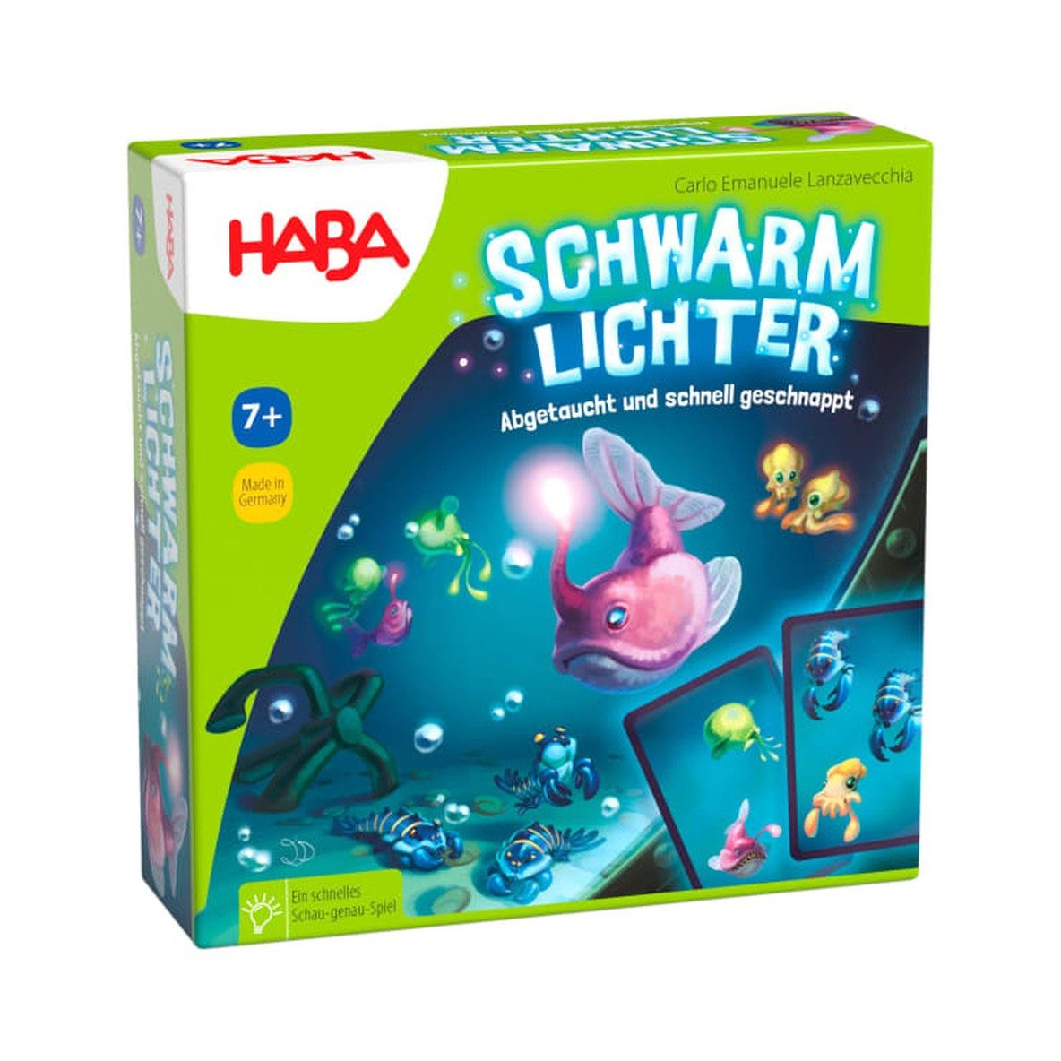 Haba Spiel Schwarmlichter Kartenspiel mit Glanzeffekt
