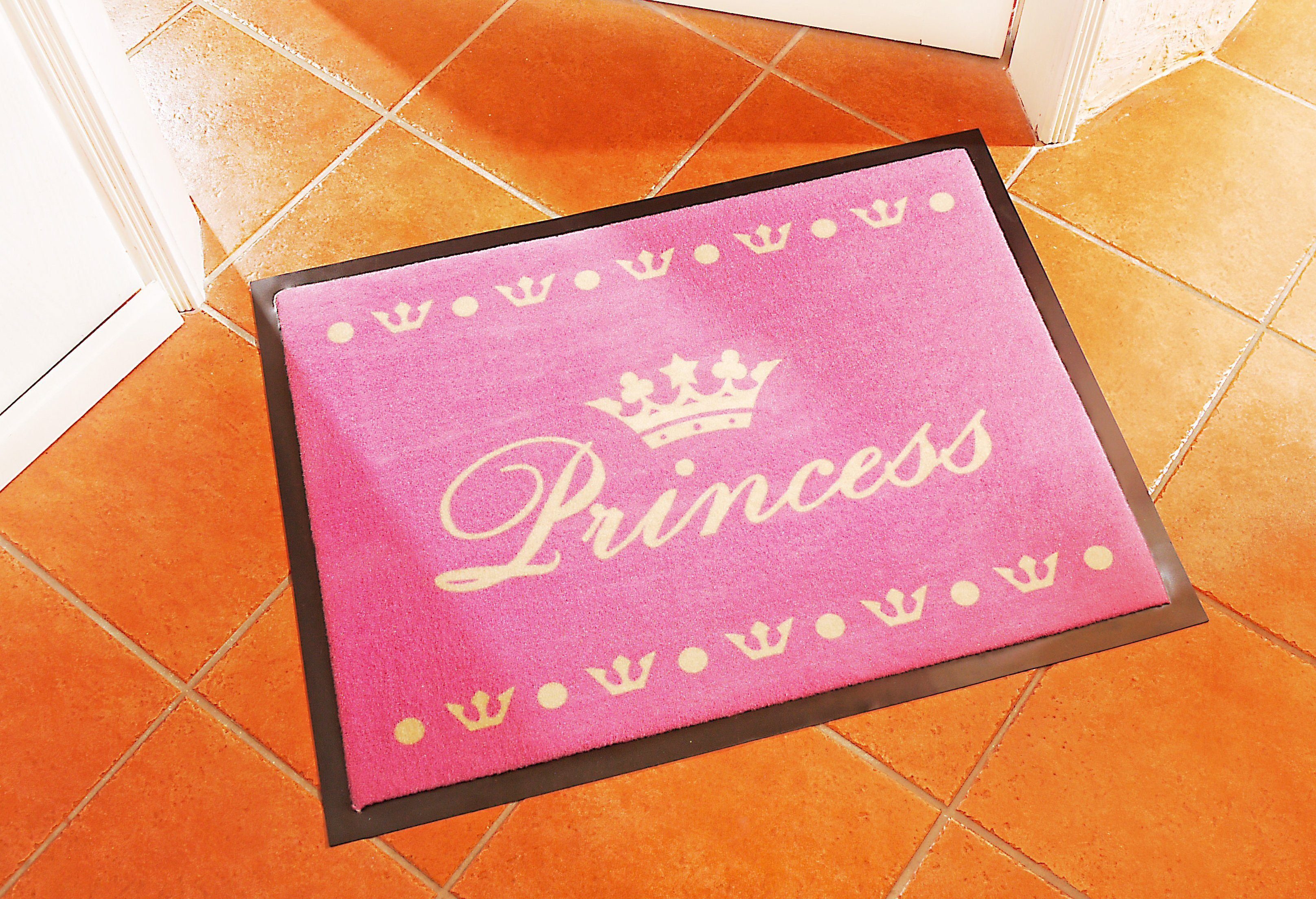 Fußmatte Princess, HANSE Home, rechteckig, Spruch, Robust, Rutschhemmend, Schrift, mm, Höhe: 6 Prinzessin mit Pflegeleicht