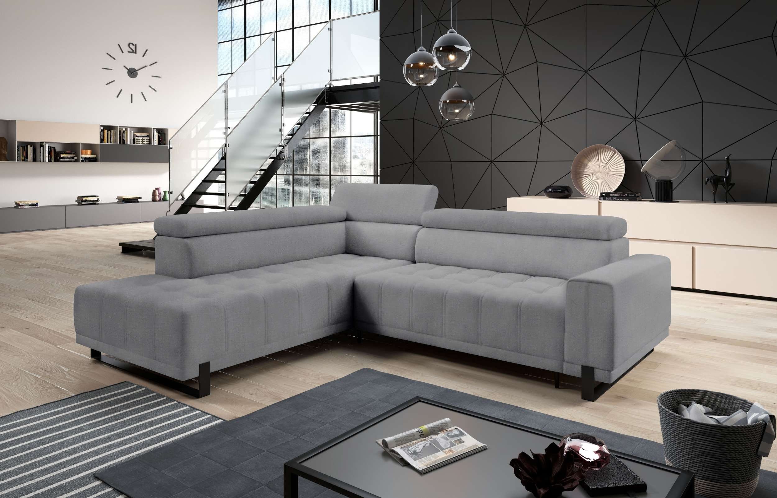 Stylefy Ecksofa Stylefy Alfred rechts elektrischer und inklusive oder bestellbar, Kopfteilverstellung Ecksofa, mane Eckcouch, links Sitztiefenverstellung L-Form