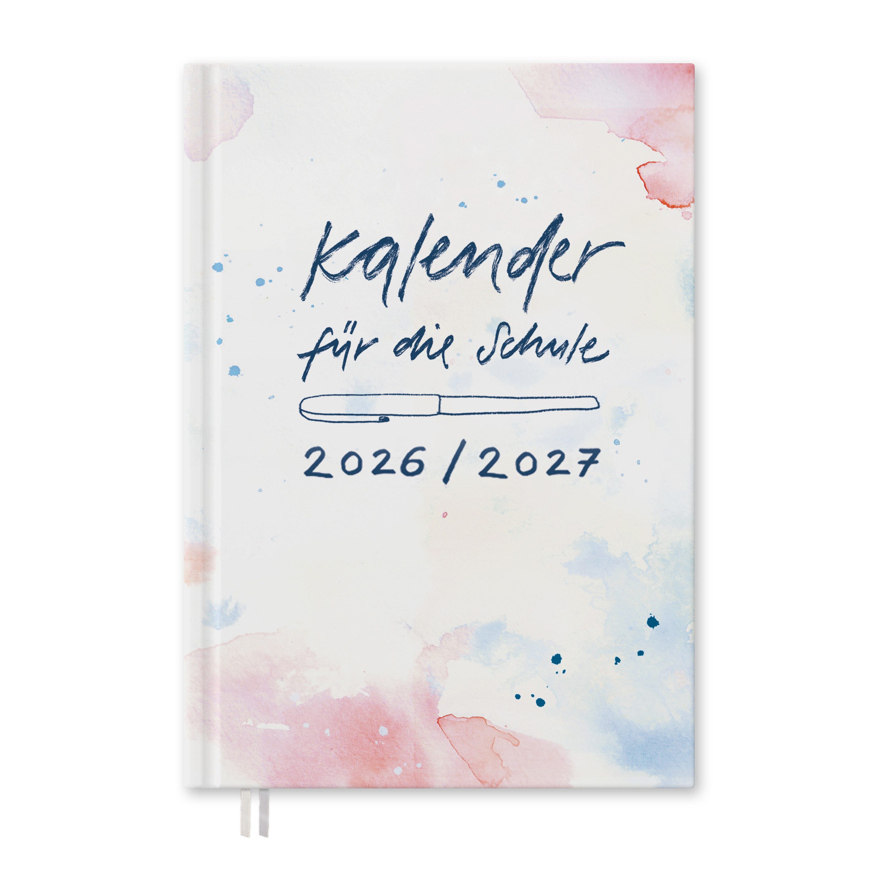 Eine der Guten Verlag Lehrerkalender Lehrerplaner 2026 2027 - A4, weiß blau, 1 Doppelseite / Woche, Schuljahr 26/27, 224 S. Hardcover, klimaneutral