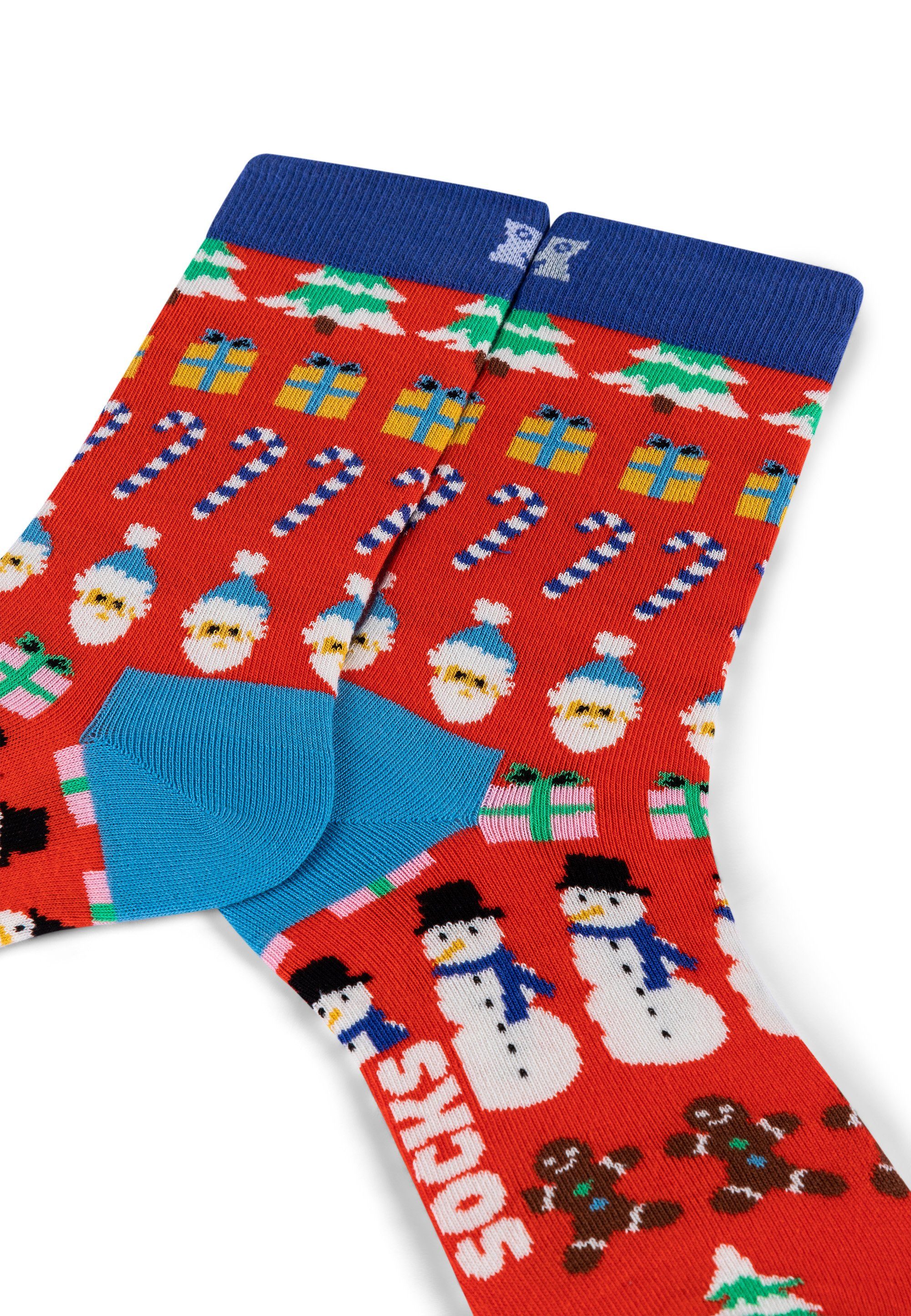 Snowman Aus Happy Christmas-Jumbo weicher Socks Basicsocken Baumwolle