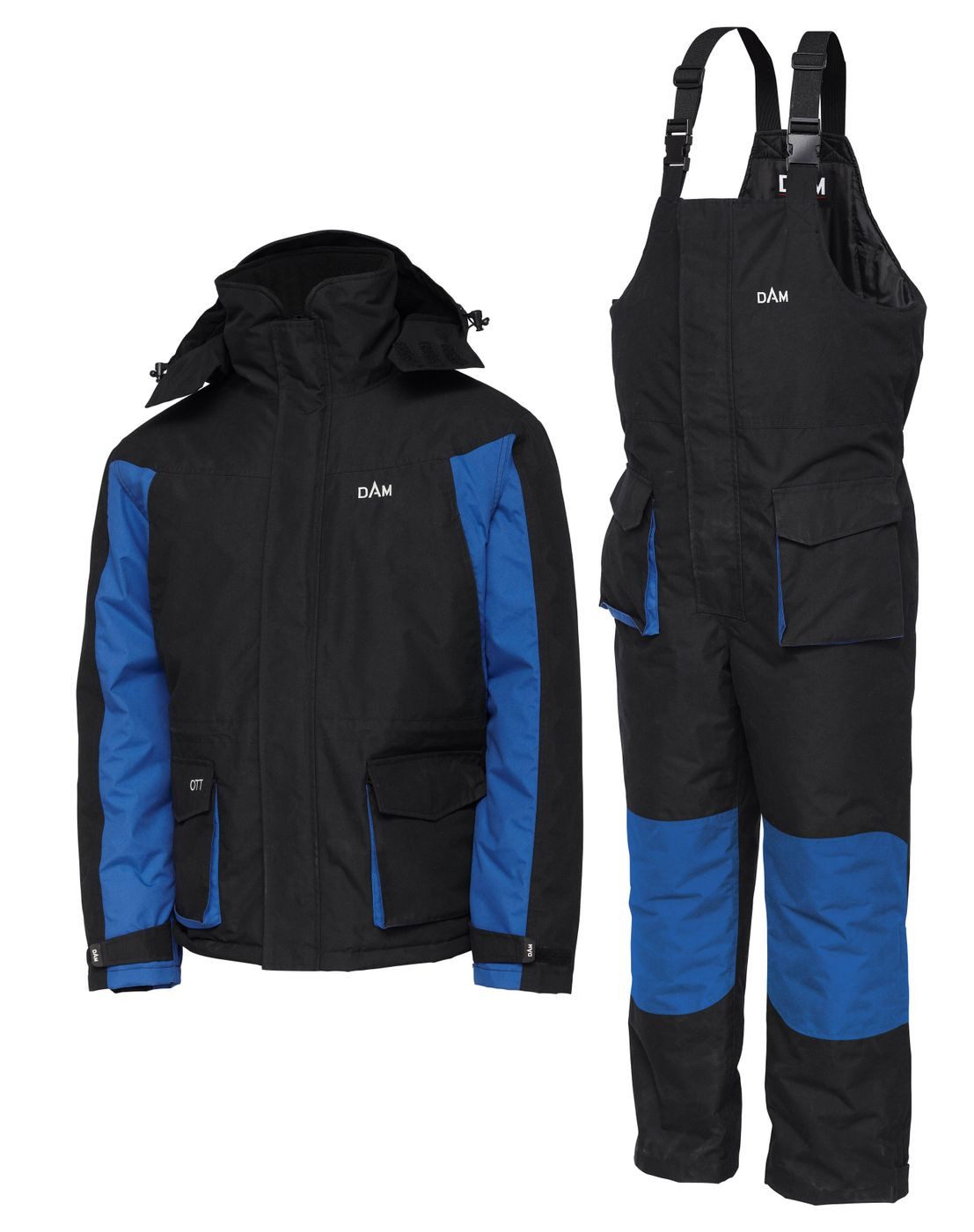 DAM Fishing Winterjacke DAM O.T.T. Thermal Suit M Black Night/Blue