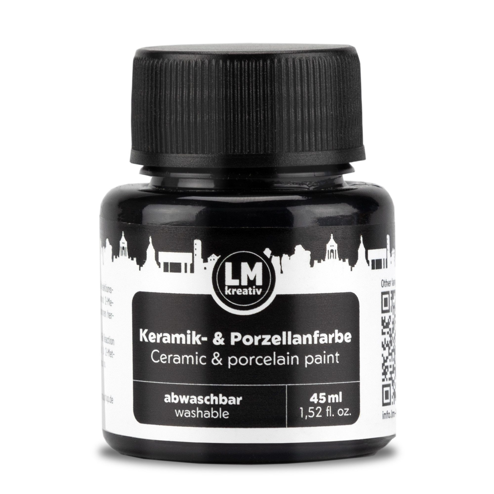 LM-Kreativ Porzellanfarbe Keramik- & Porzellanfarbe zum Bemalen von Porzellan, Keramik & Glas, für Porzellan, Keramik & Glas, wasserbasiert, gut deckend, mischbar