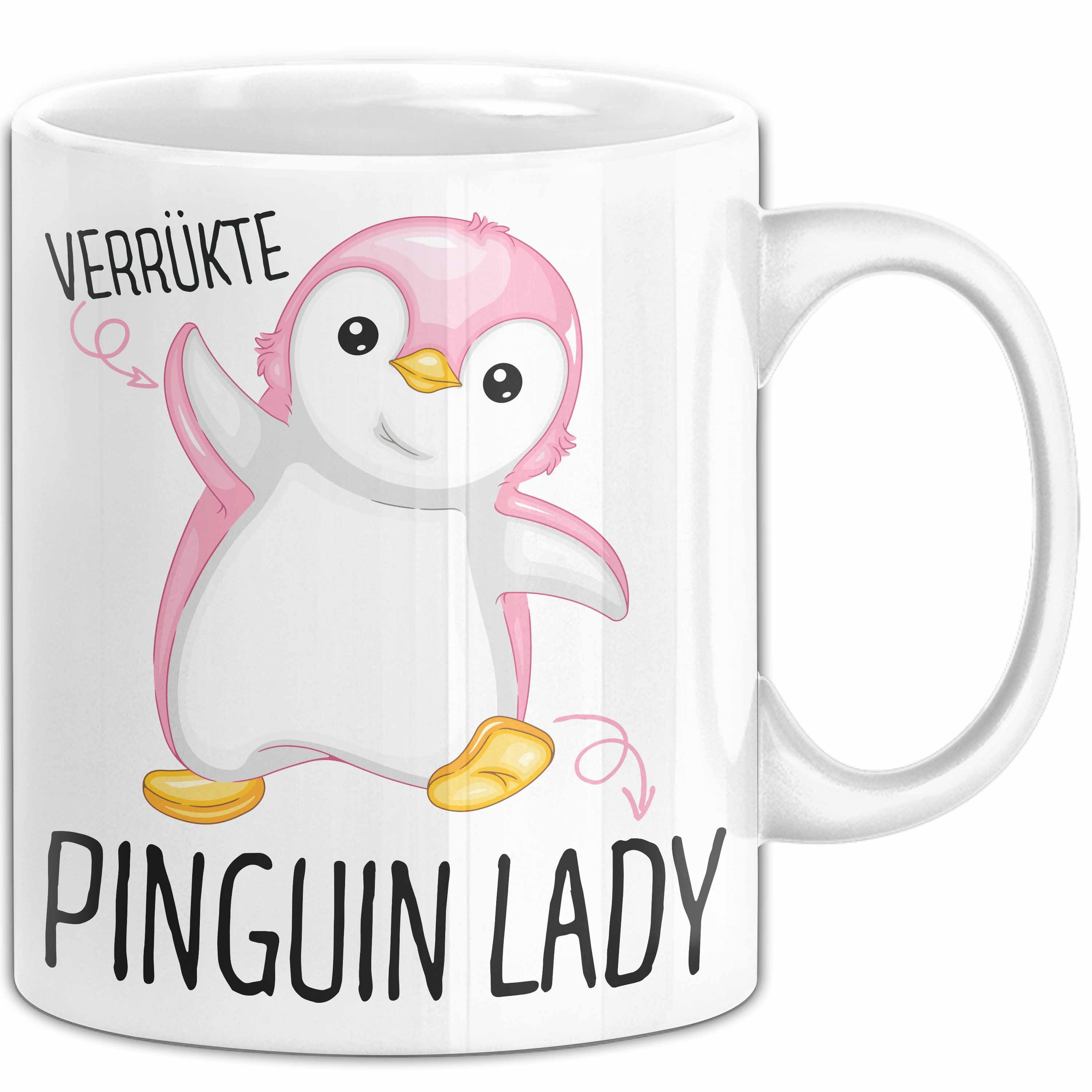 Tasse Lustige Tasse Geschenk Verrückte Pinker Pinguin Spruch