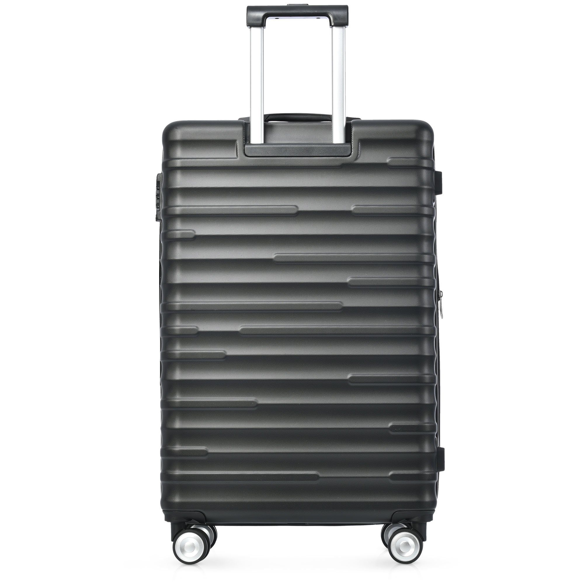 Schwarz Kapazität, Räder, erweiterbare Rollen Handgepäckkoffer OKWISH 4 TSA-Schloss, 4 ABS-Gepäck, Hochwertiges