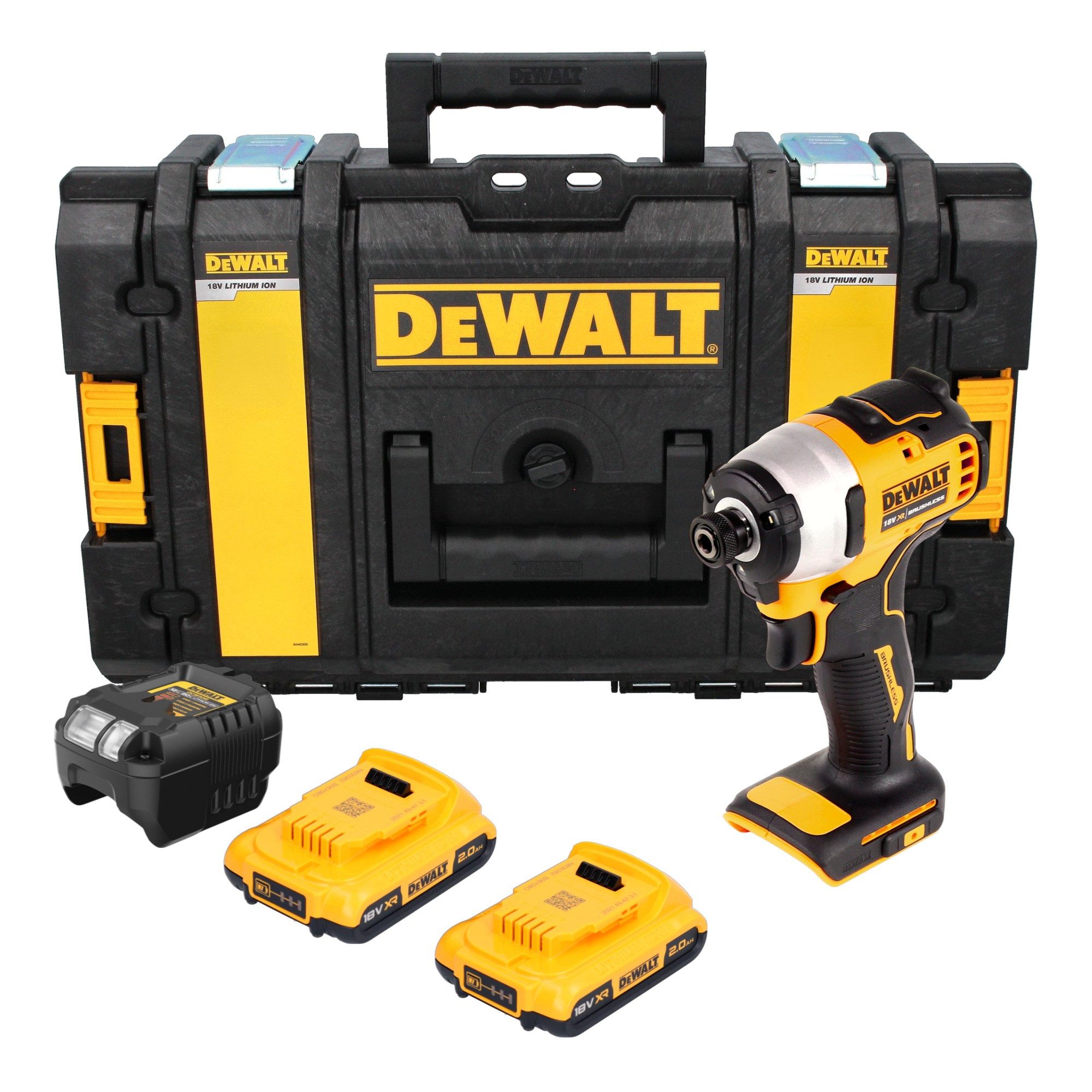 DeWalt Akku-Schlagschrauber DCF 809 D2 18V 1/4" Brushless + 2x Akku 2,0 Ah + Ladegerät + Tough Box