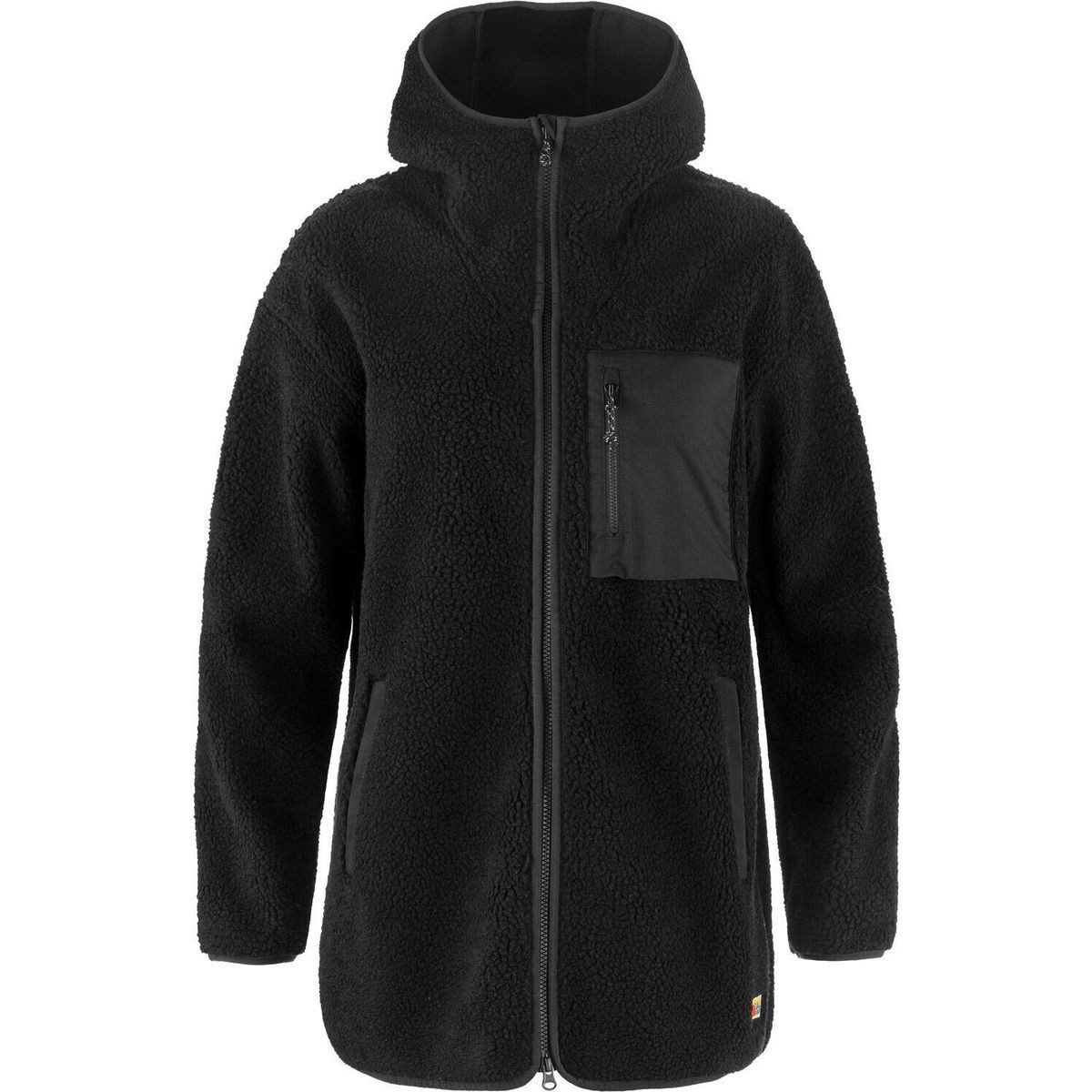 Fjällräven Fleecejacke Vardag Pile Fleece Long W Warme Damen-Fleecejacke aus recyceltem Polyester mit Kapuze und