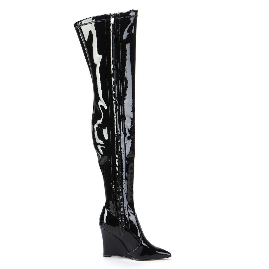 Giaro EVERSON BLACK SHINY Keilstiefel 10 cm Absatzhöhe günstig online kaufen