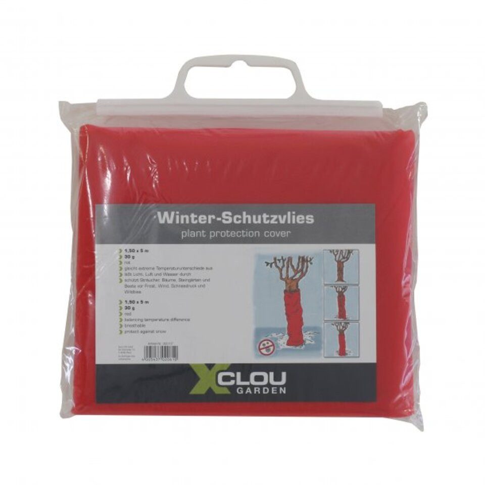 XCLOU Wintervlies Wintervlies rot 1,5 x 5 m, (1-St)