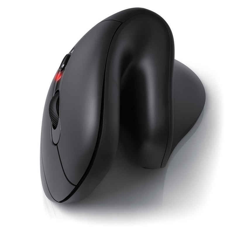 CSL ergonomische Maus (Funk, kabellos, optische kabellose Vertikal Maus Vertikalmaus - armschonend & ergonomisch)