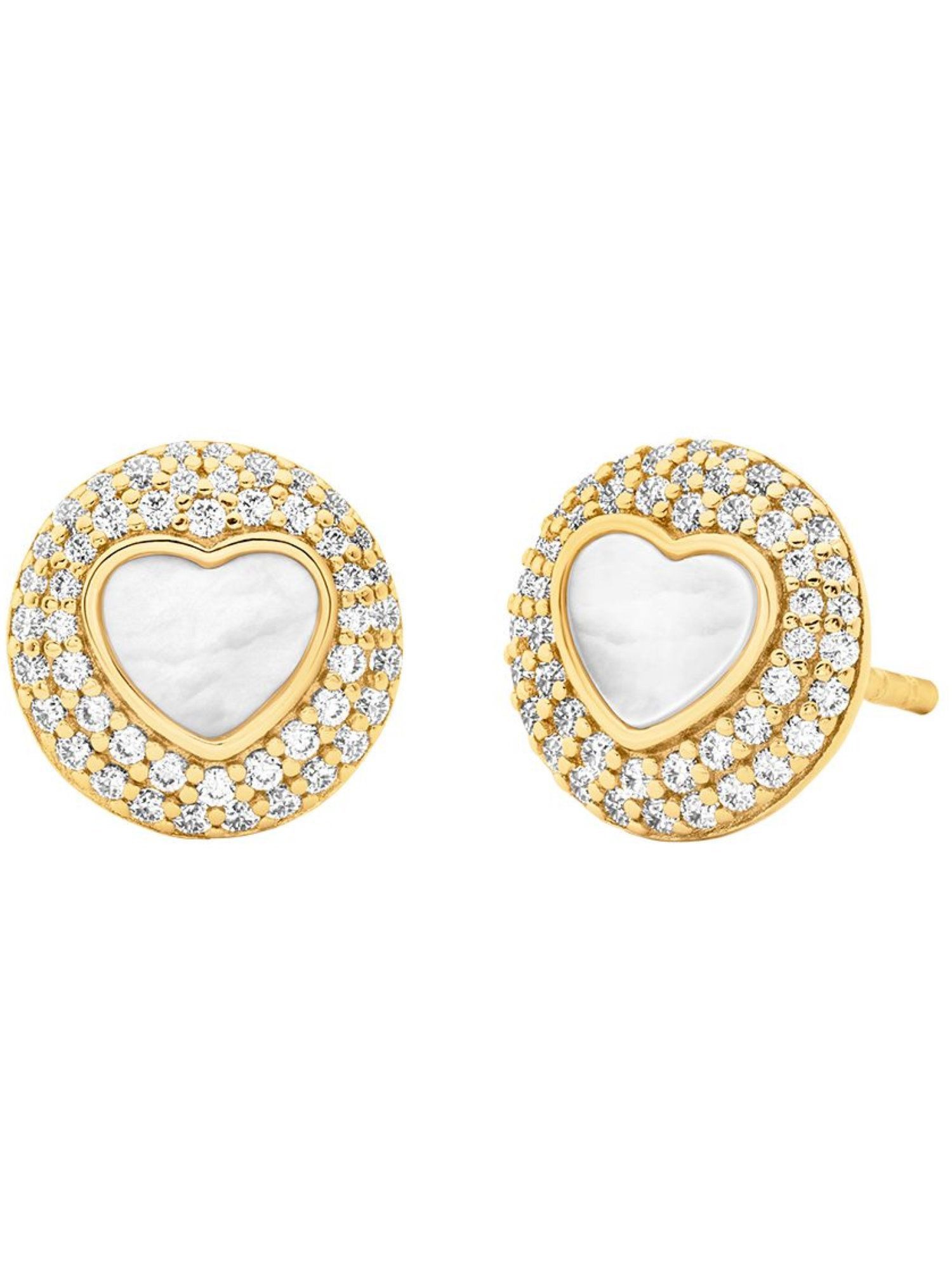 MICHAEL KORS Paar Ohrstecker MKC1848710, Michael Kors MKC1848710 Damen Ohrstecker Sterling-Silber 925 Gold weiß