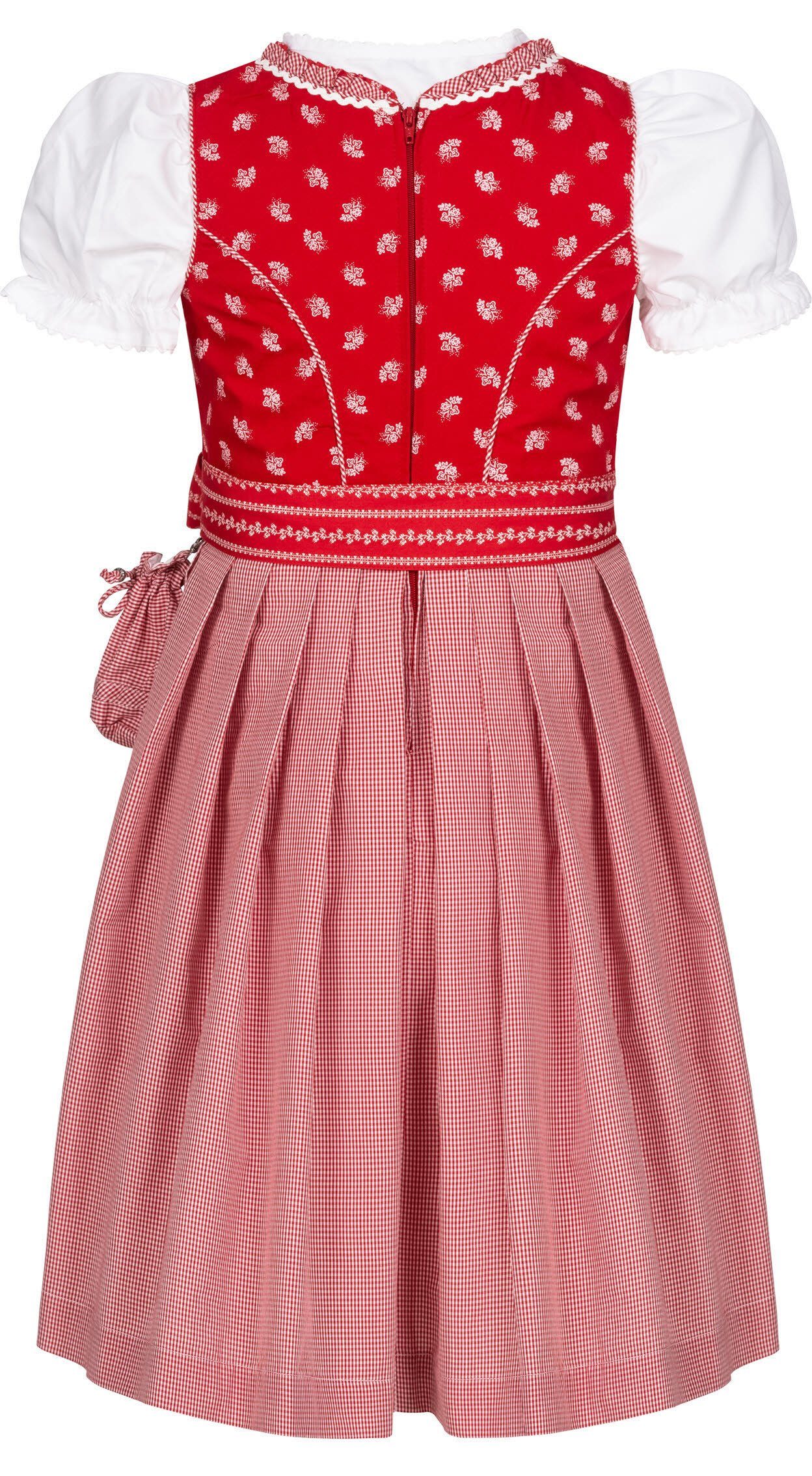 Nübler Dirndl Kinderdirndl 3-teilig Larissa in Rot von Nübler - Rocklänge knielang