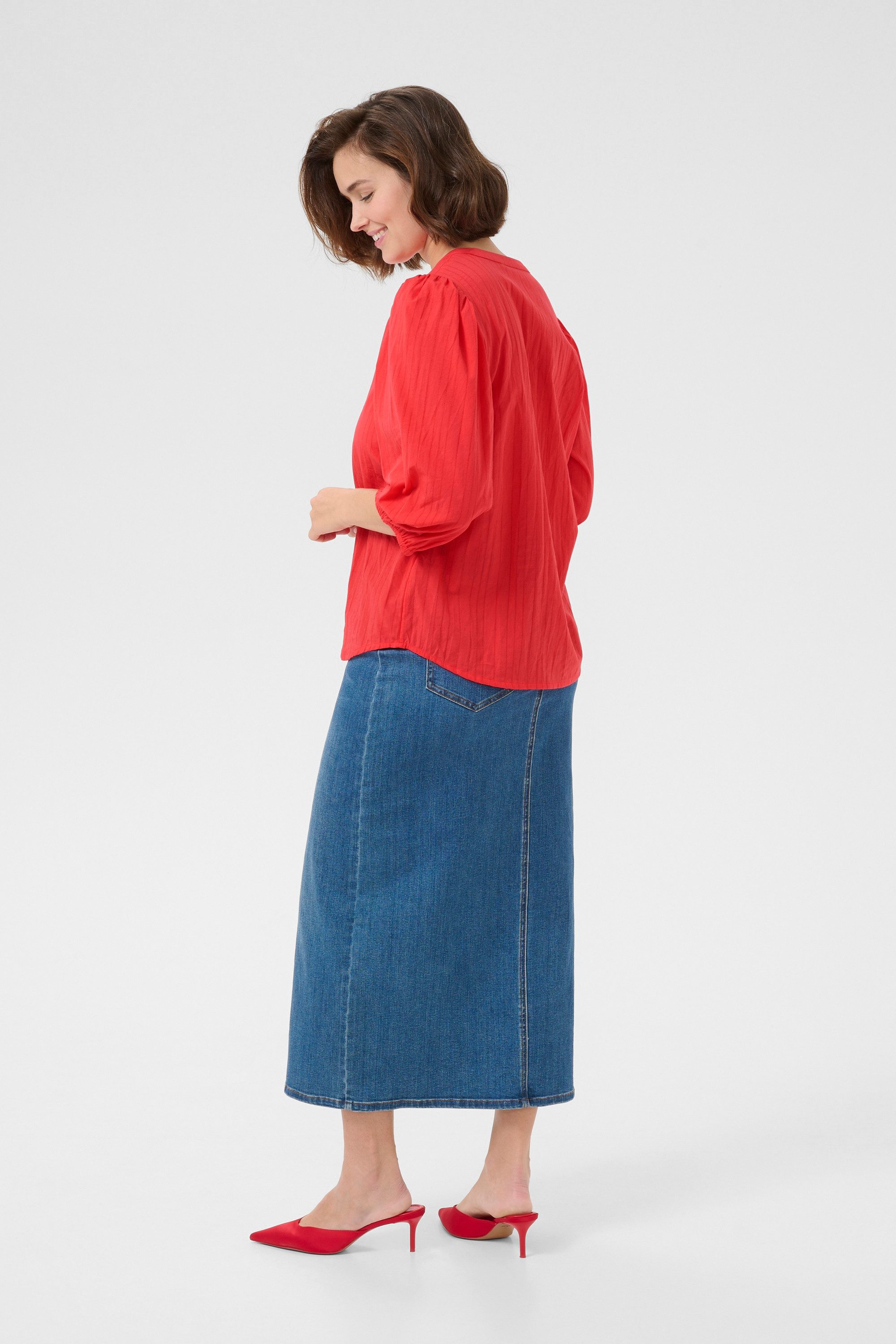 KAFFE Langarmbluse Langarm-Bluse KAjollia