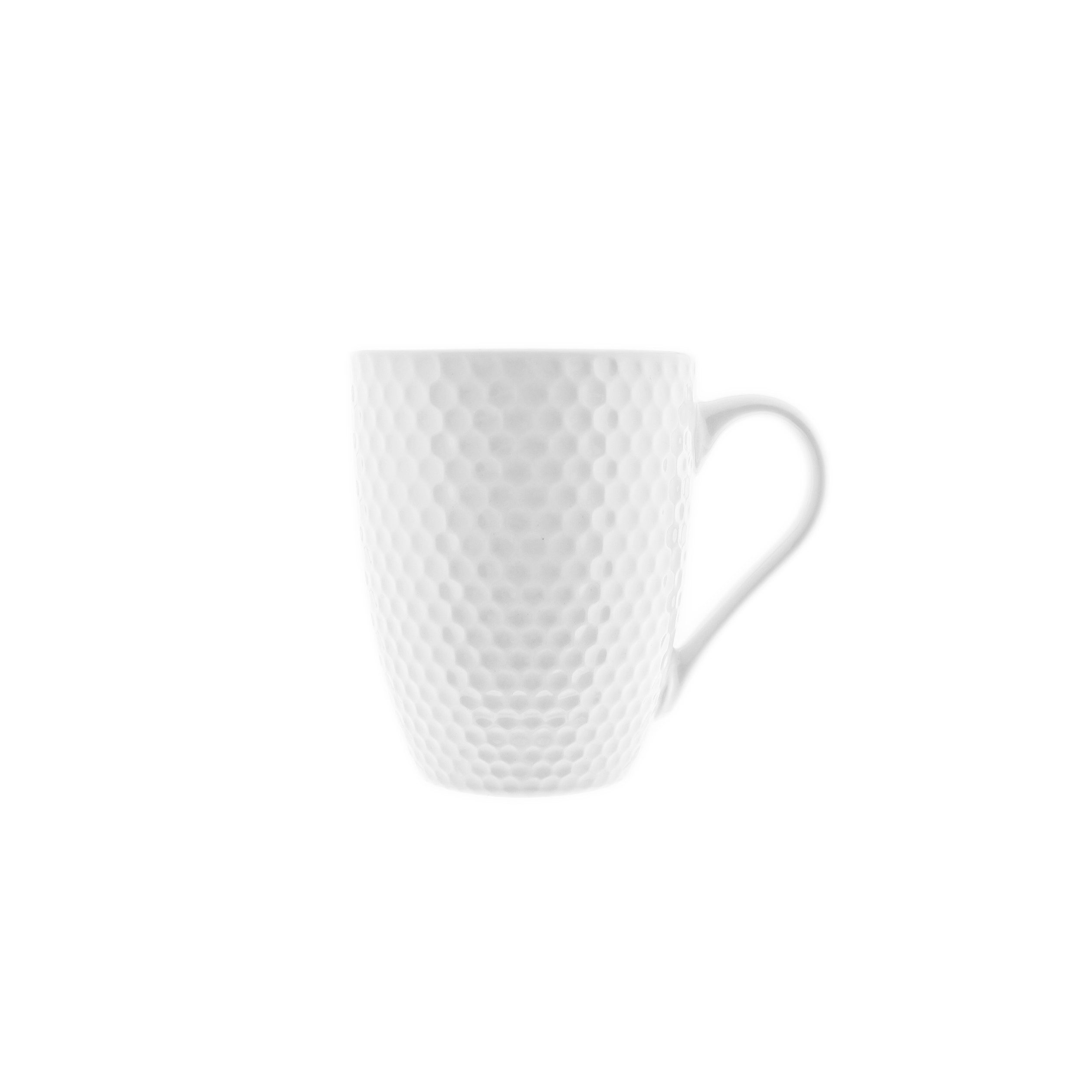 Weissberg Becher Kaffeebecher aus hochwertigem Porzellan - 350 ml, 6-tlg., Porzellan, 350 ml