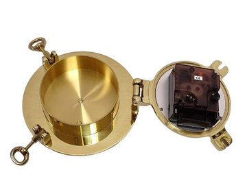 Linoows Uhr Wanduhr mit Tidenanzeige, Bullaugen Tidenuhr 14 cm